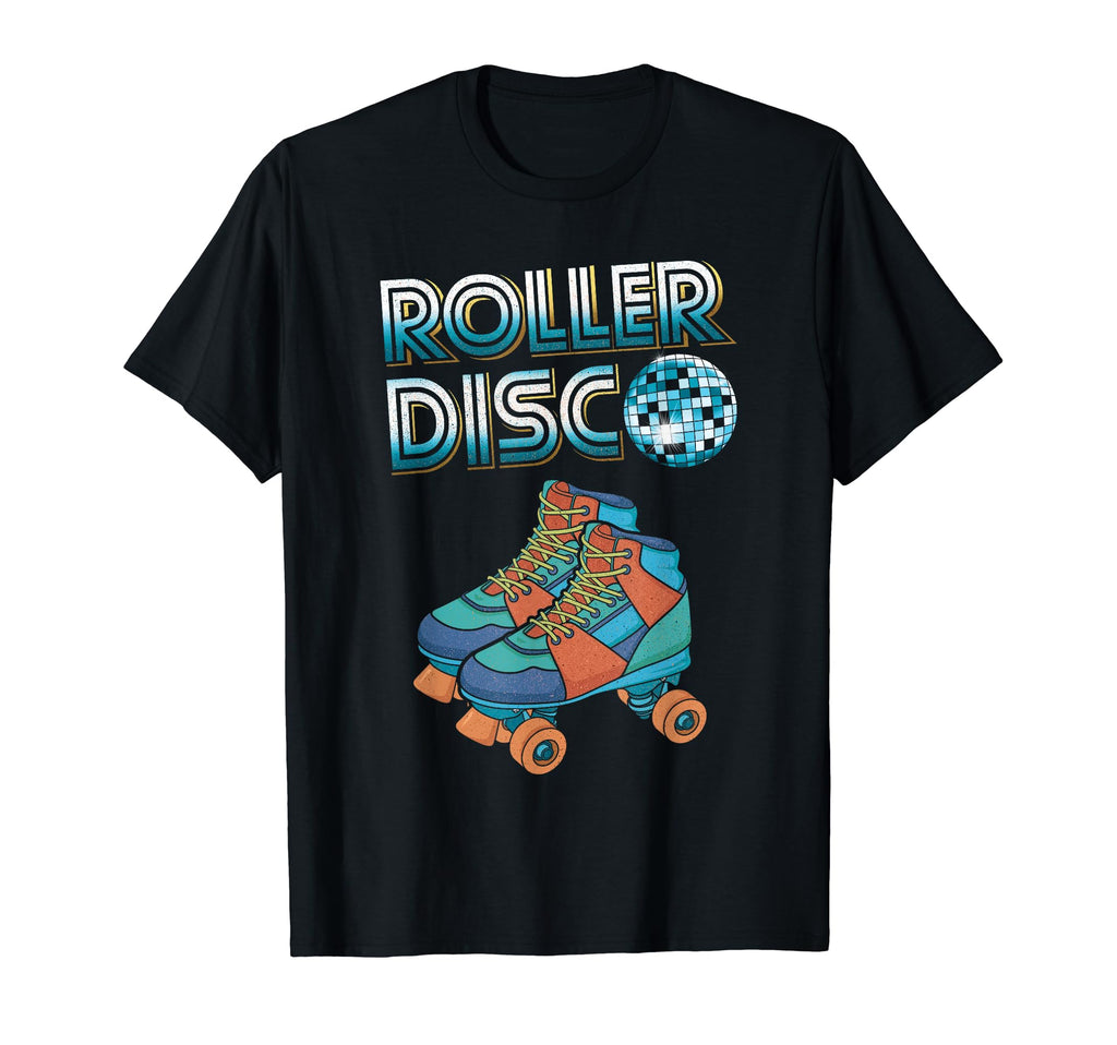 Distressed Roller Disco 80S Roller T-Shirt - Minimalist Print for Adults - T-Shirt, Sweatshirt, Hoodie