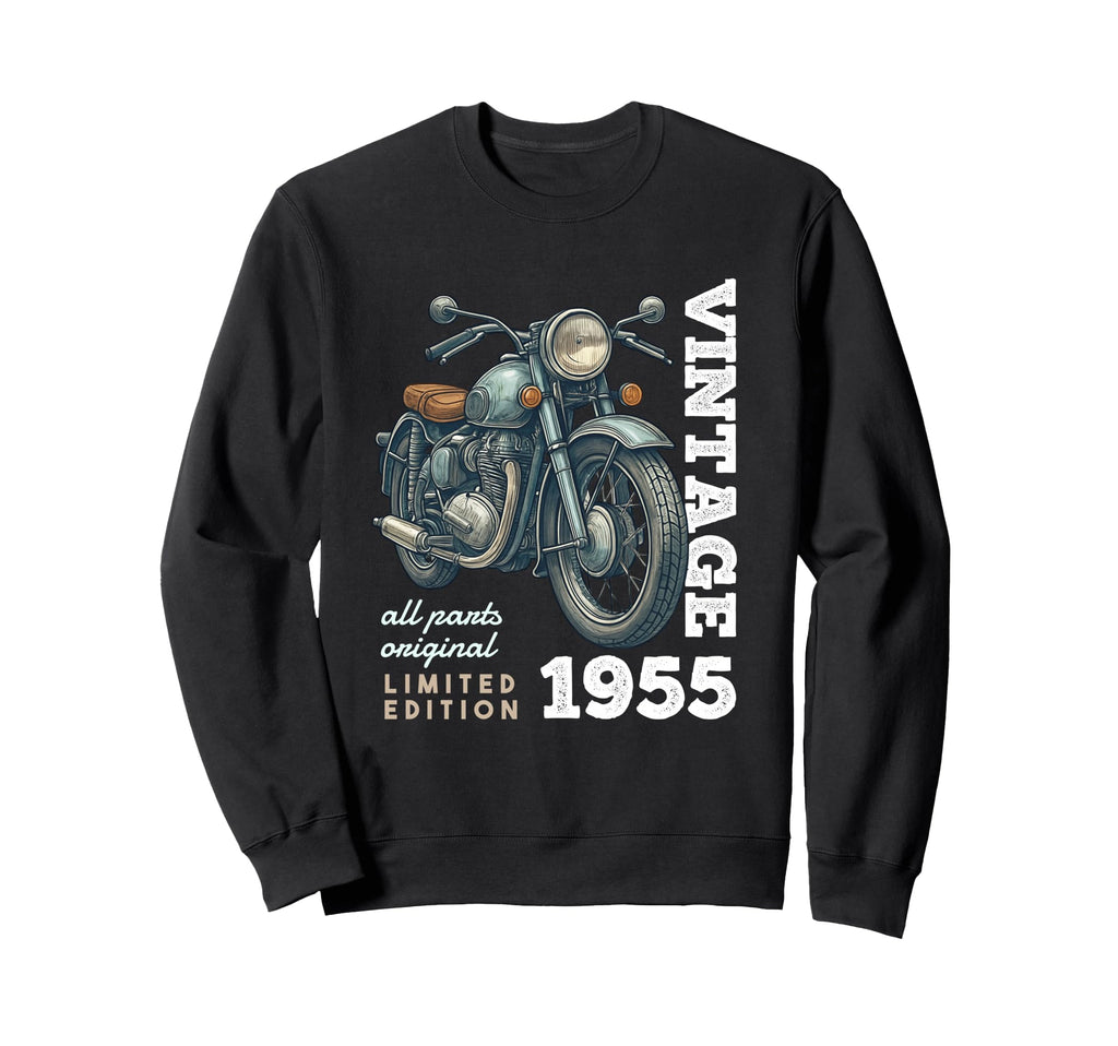 1955 70 Years Old Motorcycle 70Th Sweatshirt - Streetwear Style for Adults - T-Shirt, Sweatshirt, Hoodie