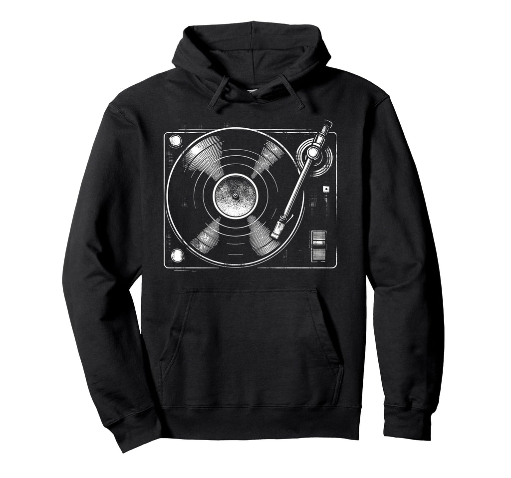 Turntable Audio Lp Vinyl Record Player Hoodie - Custom Art Print Unisex - T-Shirt, Sweatshirt, Hoodie