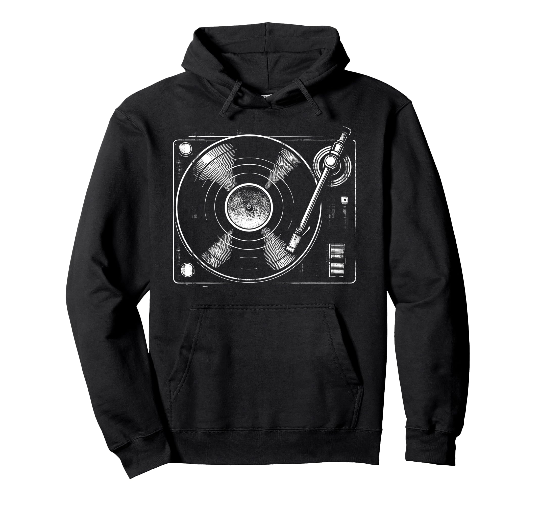 Turntable Audio Lp Vinyl Record Player Hoodie - Custom Art Print Unisex - T-Shirt, Sweatshirt, Hoodie