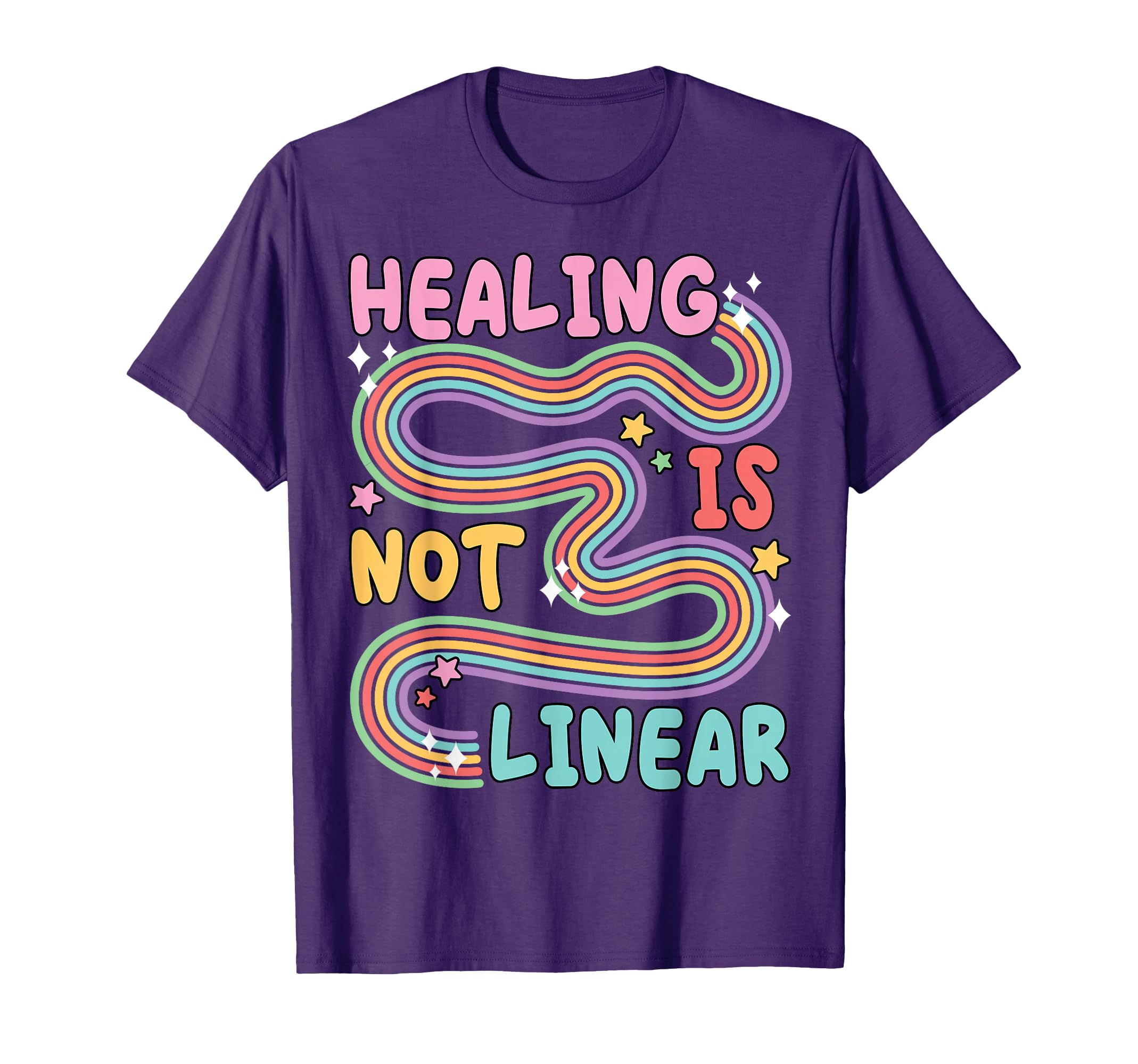 Healing Is Not Linear Mental Health T-Shirt - Unique Graphic Unisex - T-Shirt, Sweatshirt, Hoodie