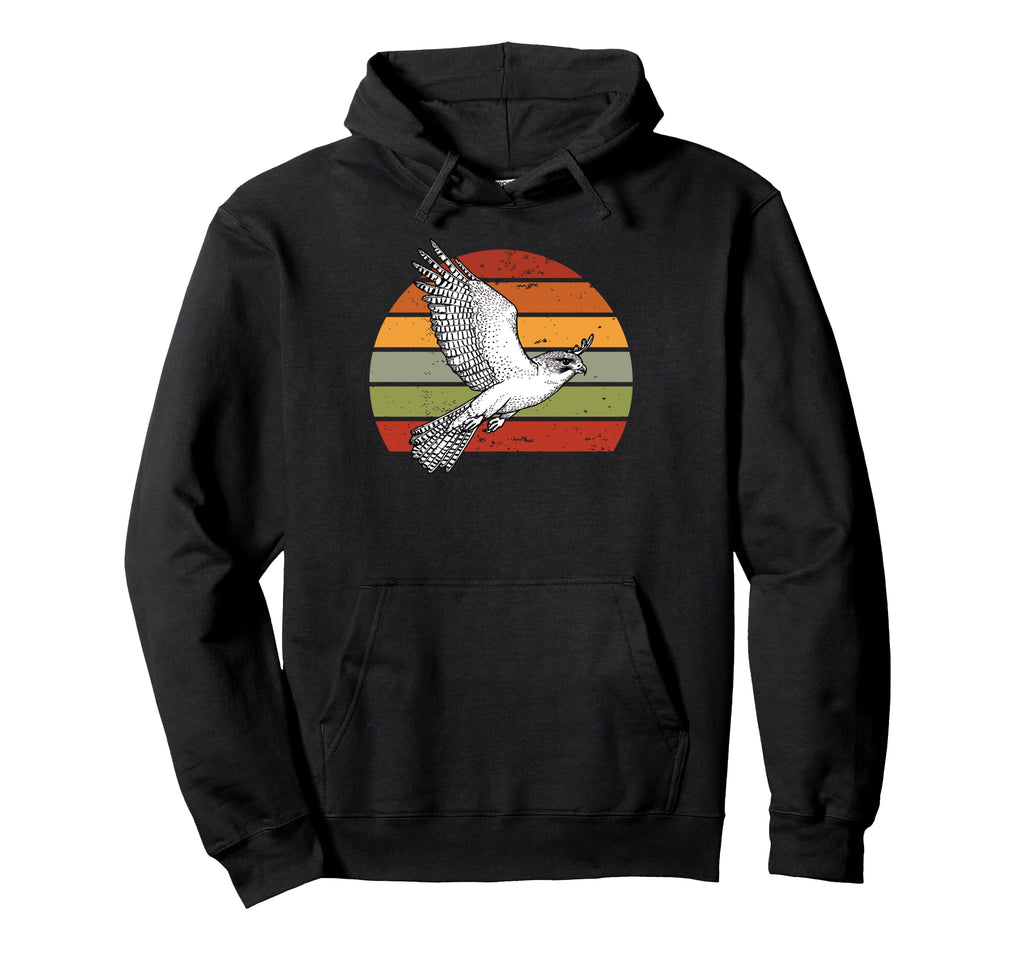 Flying Falcon Sunset Grunge Aesthetic Hoodie - Unique Graphic Men Women - T-Shirt, Sweatshirt, Hoodie