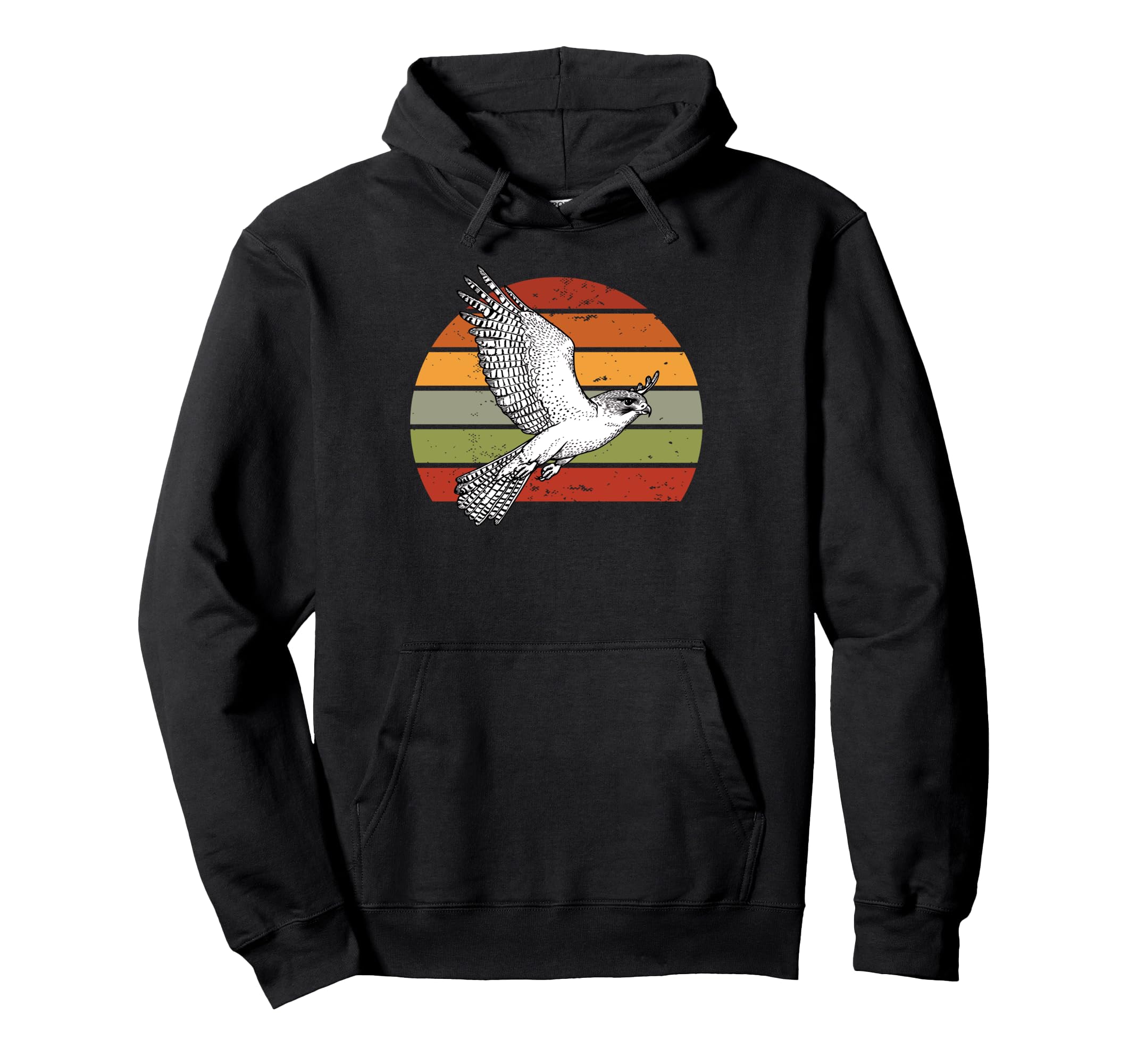 Flying Falcon Sunset Grunge Aesthetic Hoodie - Unique Graphic Men Women - T-Shirt, Sweatshirt, Hoodie
