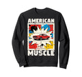 American Muscle Car Lovers Comic Sweatshirt - Minimalist Print Men Women - T-Shirt, Sweatshirt, Hoodie