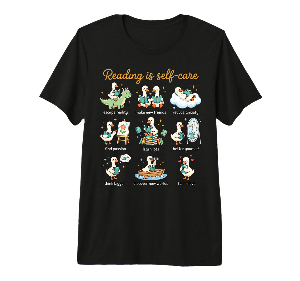 Reading Is Self Care Reading Day Silly T-Shirt - Trendy Graphic for Adults - T-Shirt, Sweatshirt, Hoodie