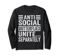 Antisocial Butterflies Unite T-Shirt - Custom Art Print for Adults - T-Shirt, Sweatshirt, Hoodie