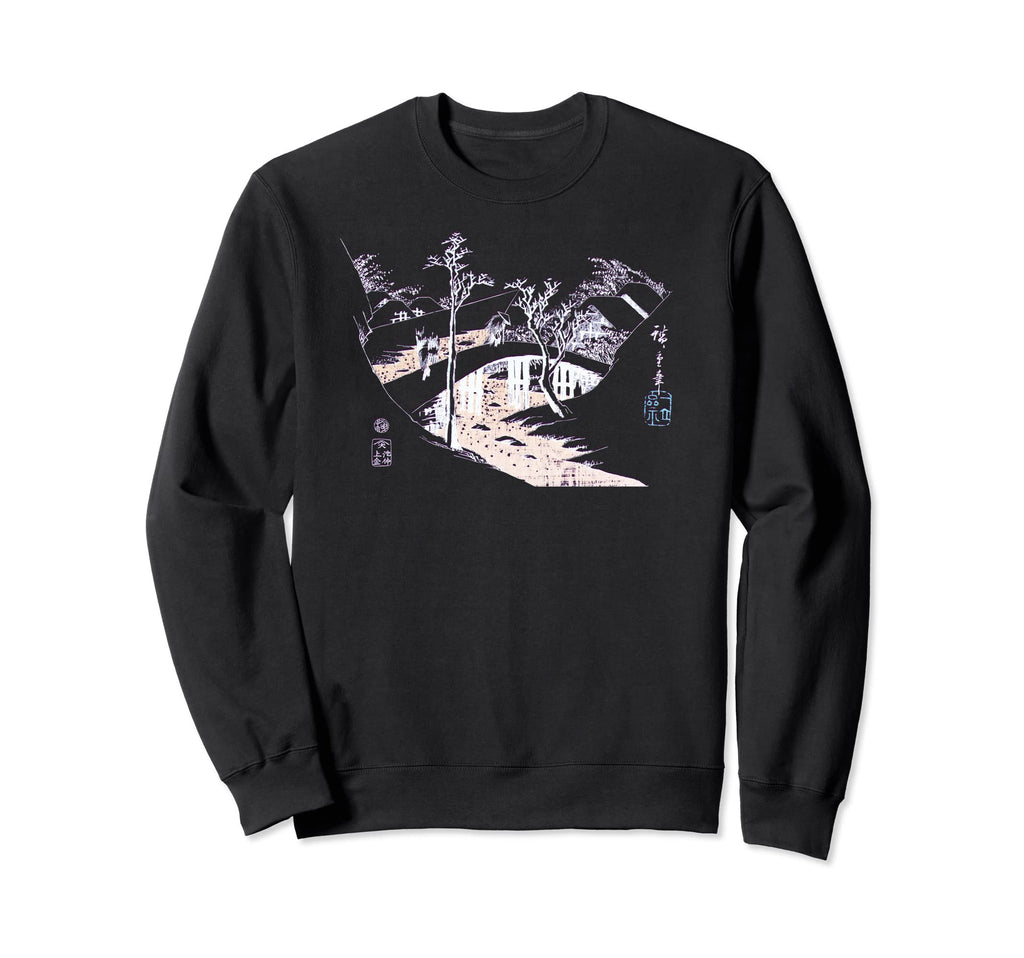 Famous Fine Art Bridge Snow Sweatshirt - Trendy Graphic for Adults - T-Shirt, Sweatshirt, Hoodie