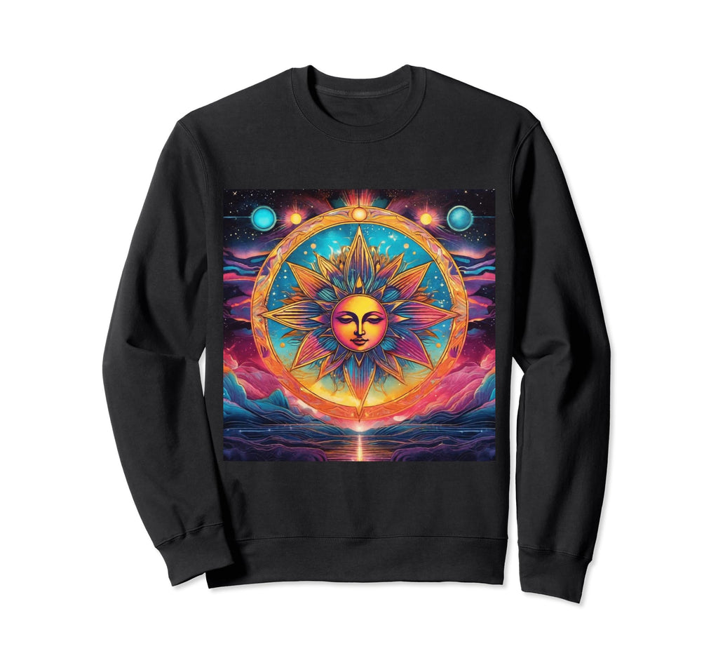 Synthwave Celestial Sun Anime 1980S Sweatshirt - Aesthetic Graphic Unisex - T-Shirt, Sweatshirt, Hoodie