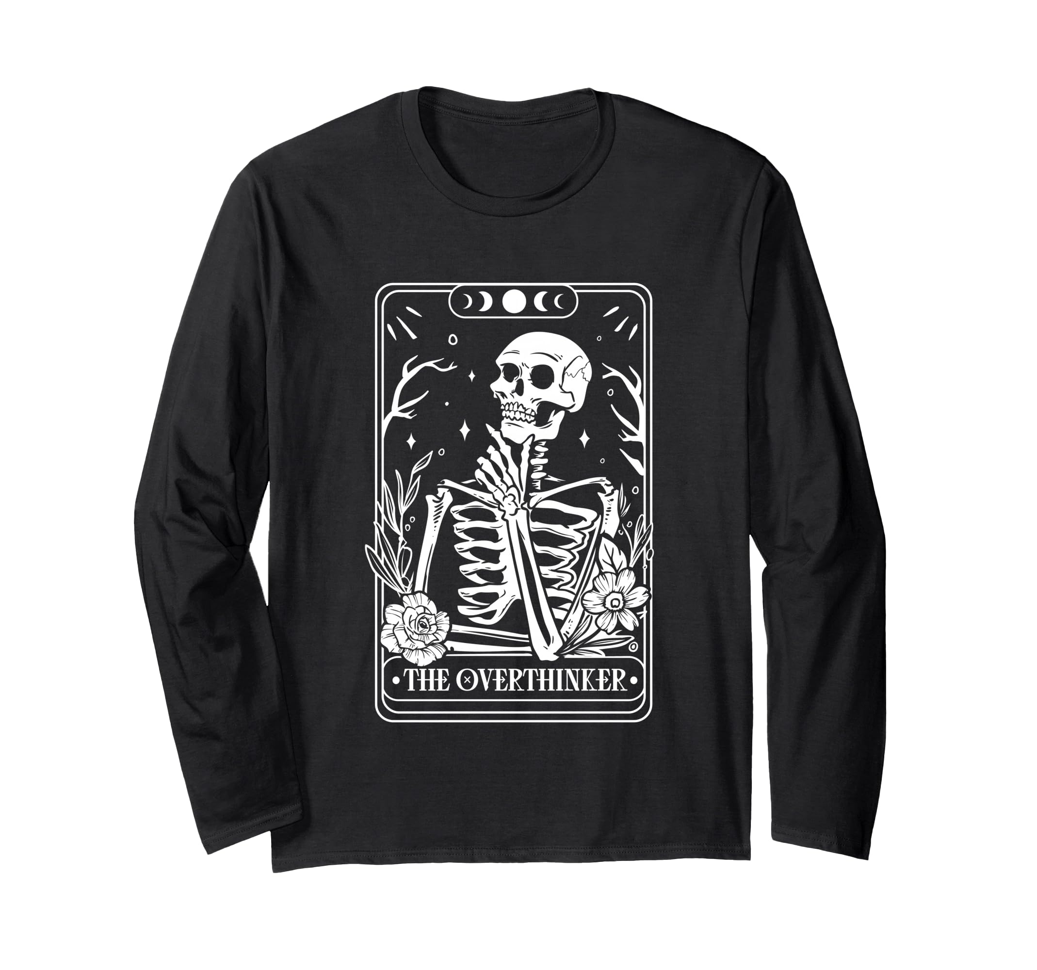 Overthinker Skeleton Tarot Card T-Shirt - Casual Everyday Wear Men Women - T-Shirt, Sweatshirt, Hoodie