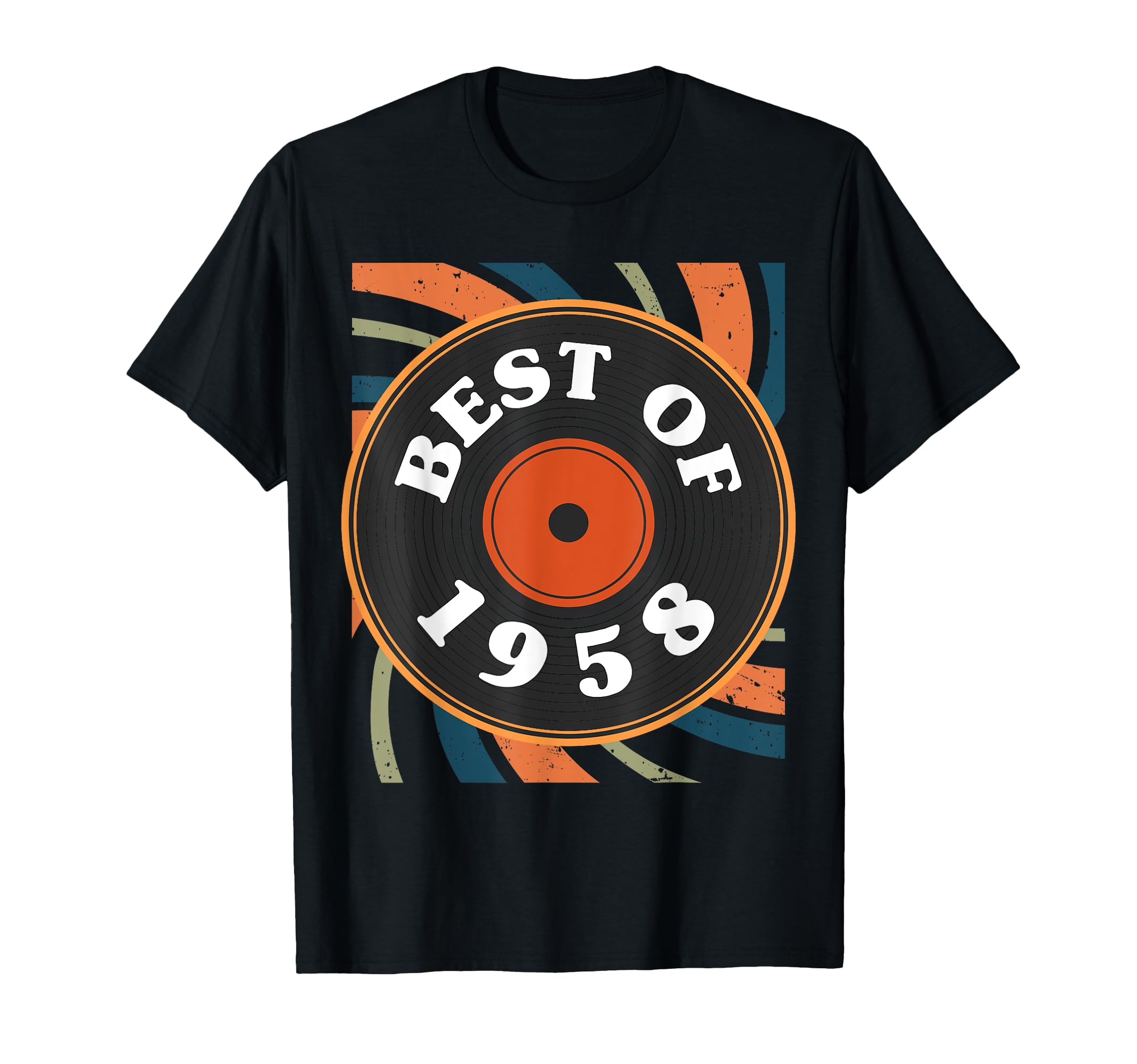 Best 1958 Vinyl Record 64 Birthday T-Shirt - Custom Art Print Men Women - T-Shirt, Sweatshirt, Hoodie