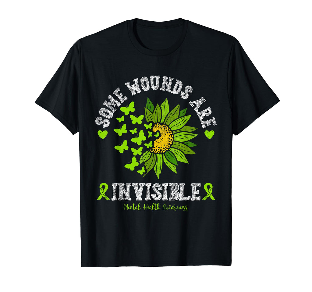 Some Wounds Are Invisible Mental T-Shirt - Aesthetic Graphic for Adults - T-Shirt, Sweatshirt, Hoodie