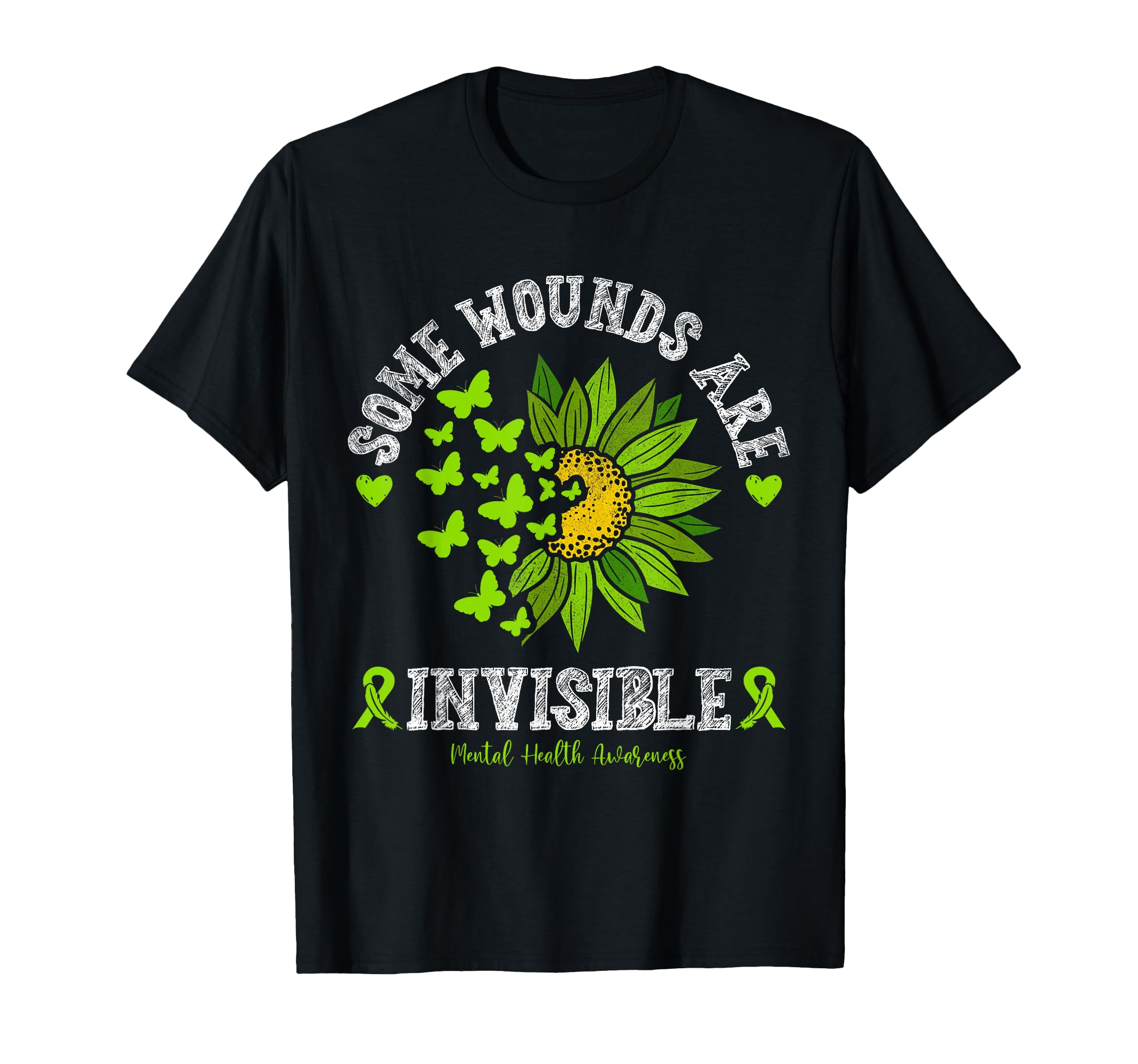 Some Wounds Are Invisible Mental T-Shirt - Aesthetic Graphic for Adults - T-Shirt, Sweatshirt, Hoodie