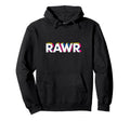 Dinosaur Fun Rawr Pop Art Typography Hoodie - Unique Graphic Men Women - T-Shirt, Sweatshirt, Hoodie