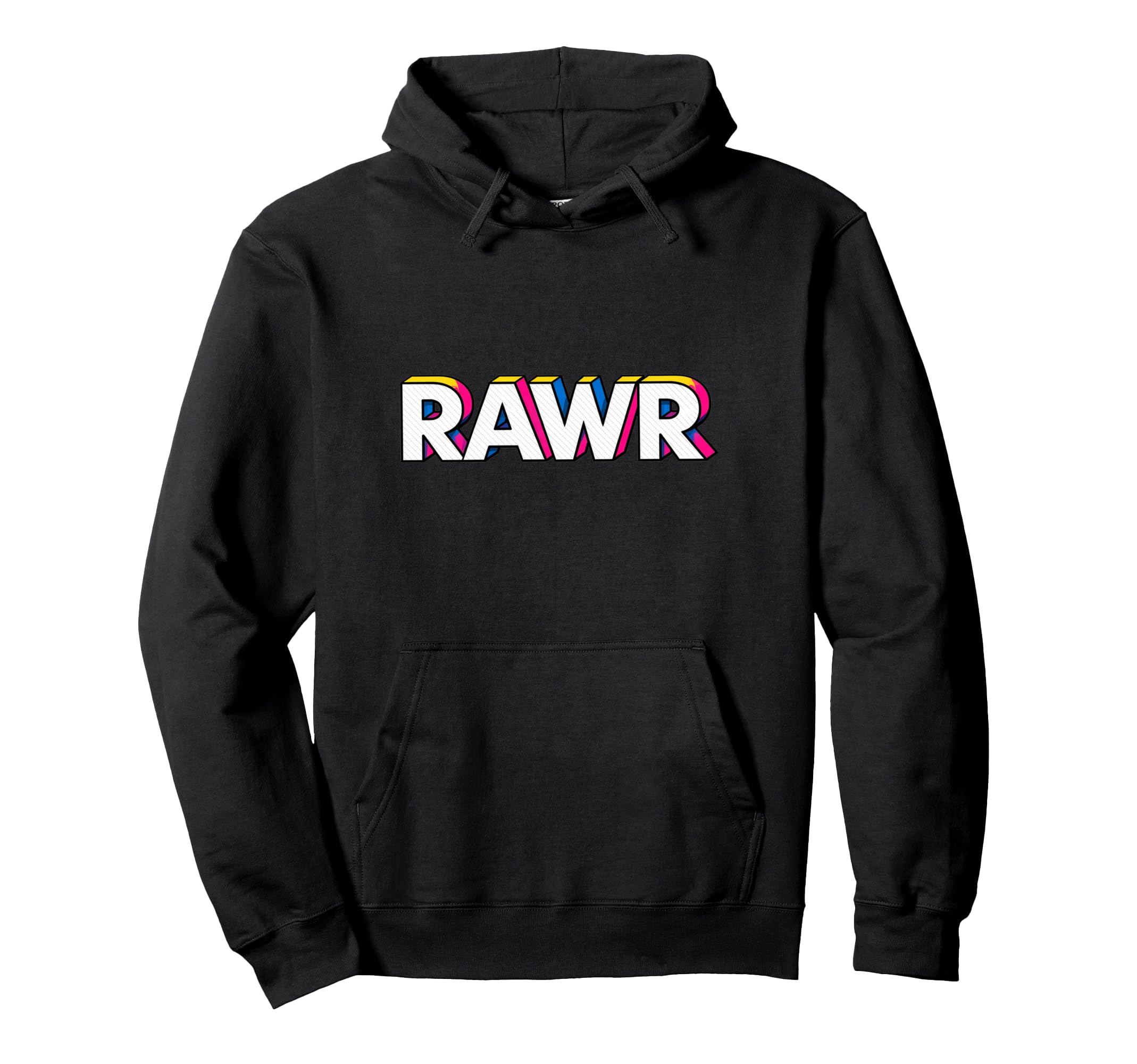 Dinosaur Fun Rawr Pop Art Typography Hoodie - Unique Graphic Men Women - T-Shirt, Sweatshirt, Hoodie