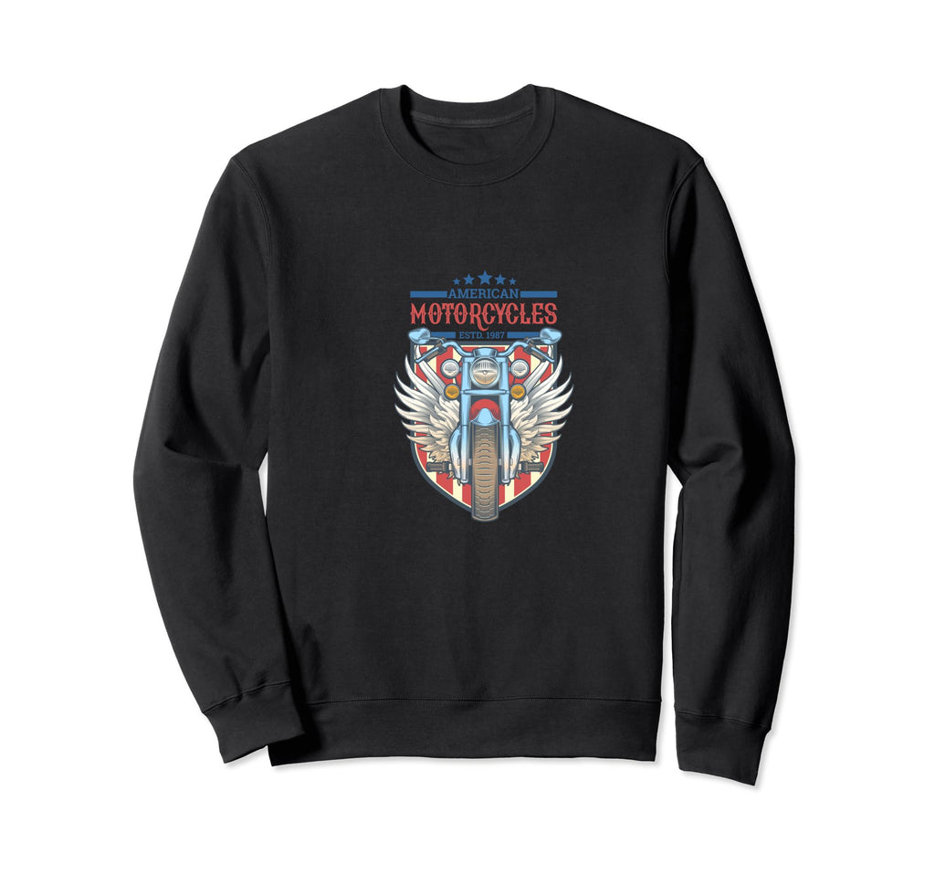 American Motorcycle Sweatshirt - Fun Novelty Design Men Women - T-Shirt, Sweatshirt, Hoodie