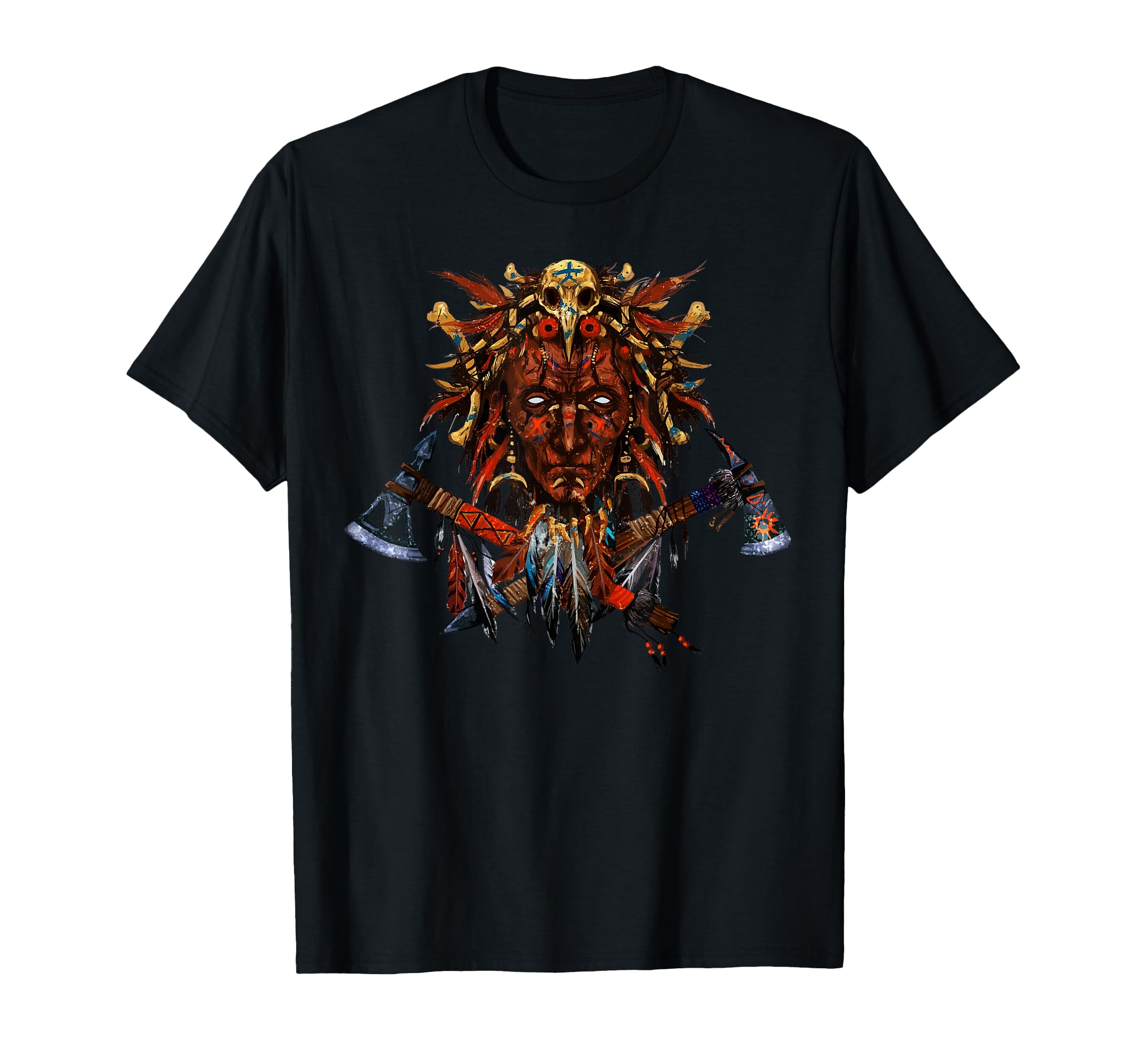 American Indian Skull Native Eagle T-Shirt - Unique Graphic for Adults - T-Shirt, Sweatshirt, Hoodie