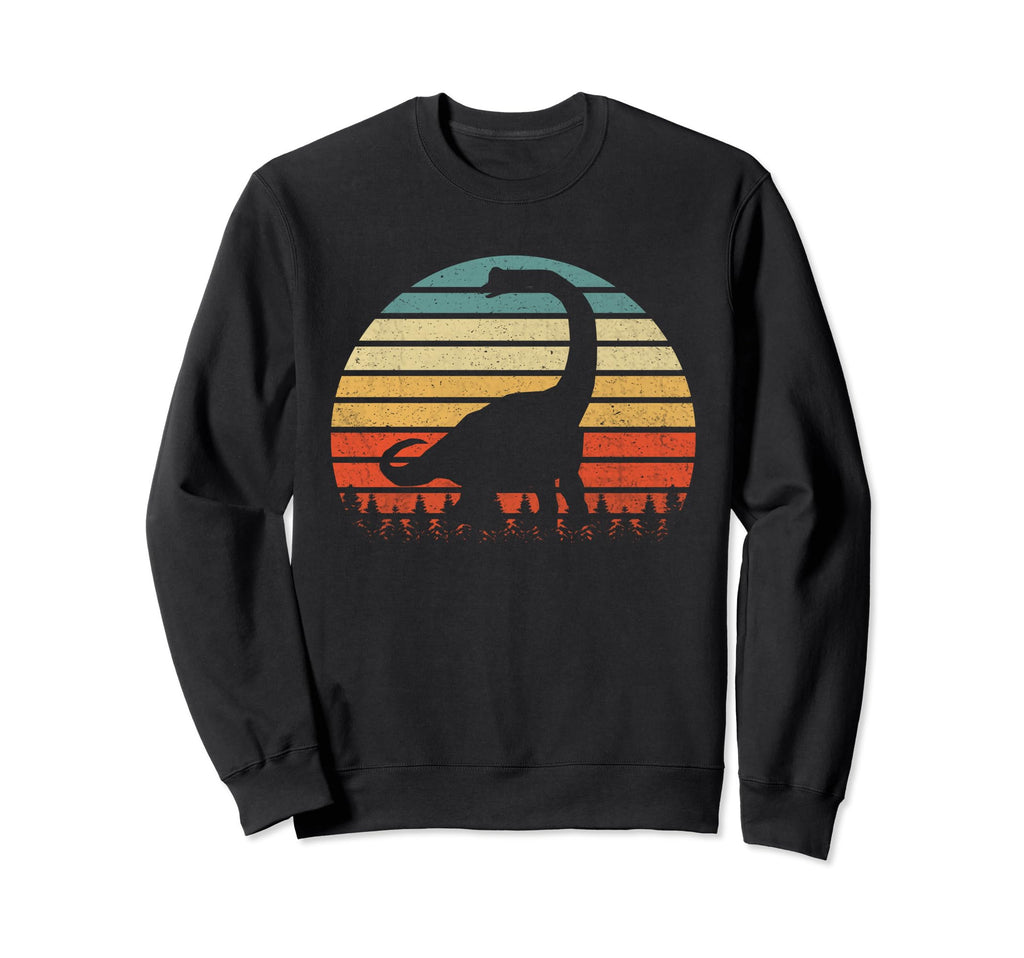 Brontosaurus Dinosaurus Sunset Sweatshirt - Novelty Apparel Men Women - T-Shirt, Sweatshirt, Hoodie