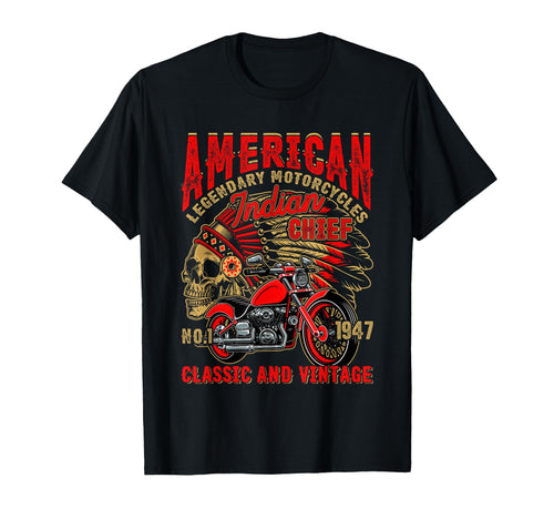 1947 American Motorcycle Biker Dad T-Shirt - Novelty Apparel Men Women - T-Shirt, Sweatshirt, Hoodie