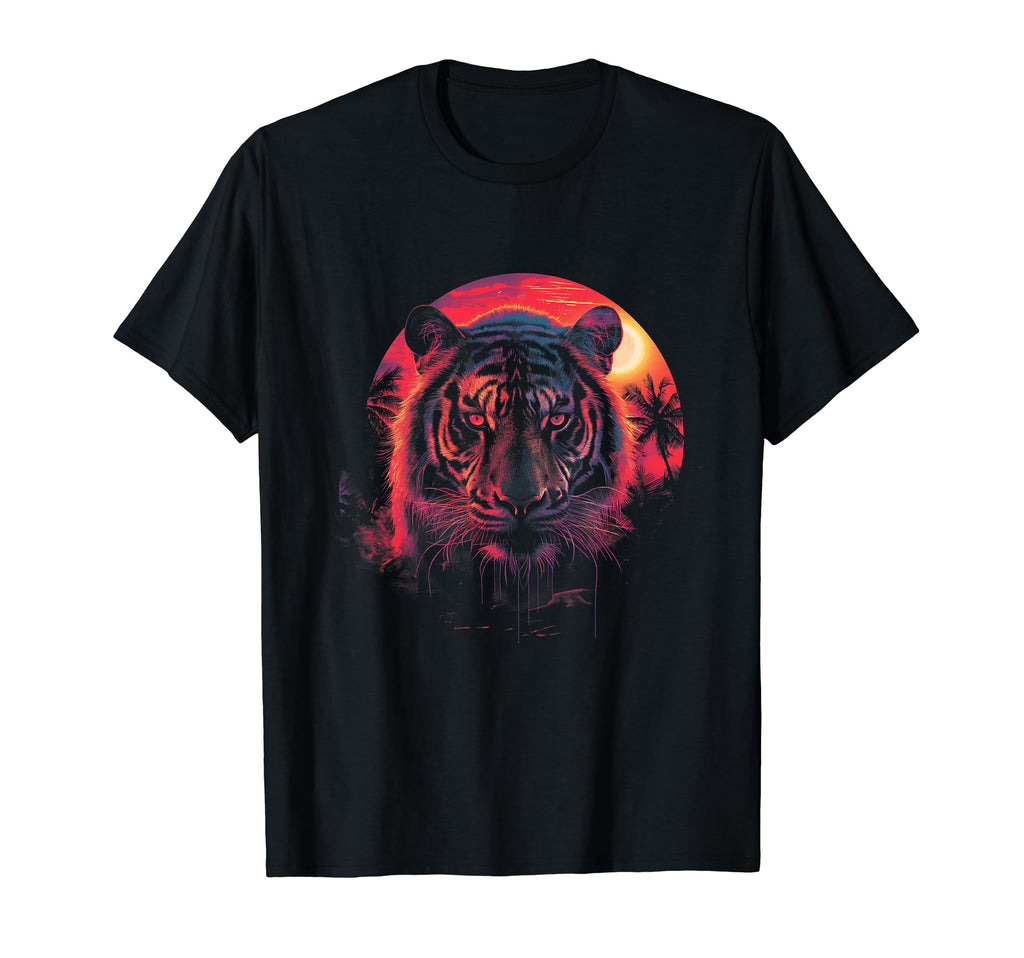 Tiger Vaporwave Aesthetic Synthwave T-Shirt - Streetwear Style for Adults - T-Shirt, Sweatshirt, Hoodie