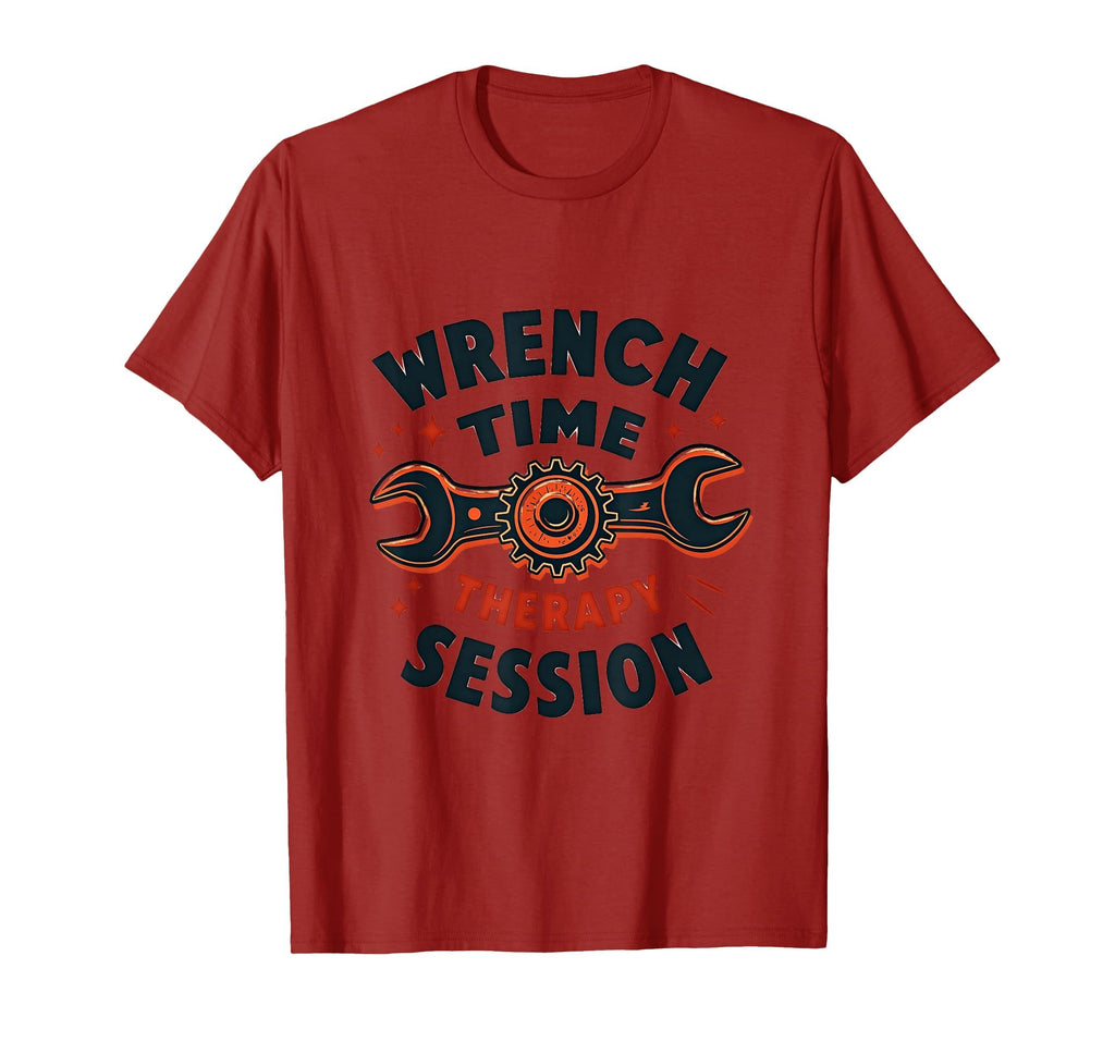 Wrench Time Therapy Session Car Mechanic T-Shirt - Minimalist Print Unisex - T-Shirt, Sweatshirt, Hoodie