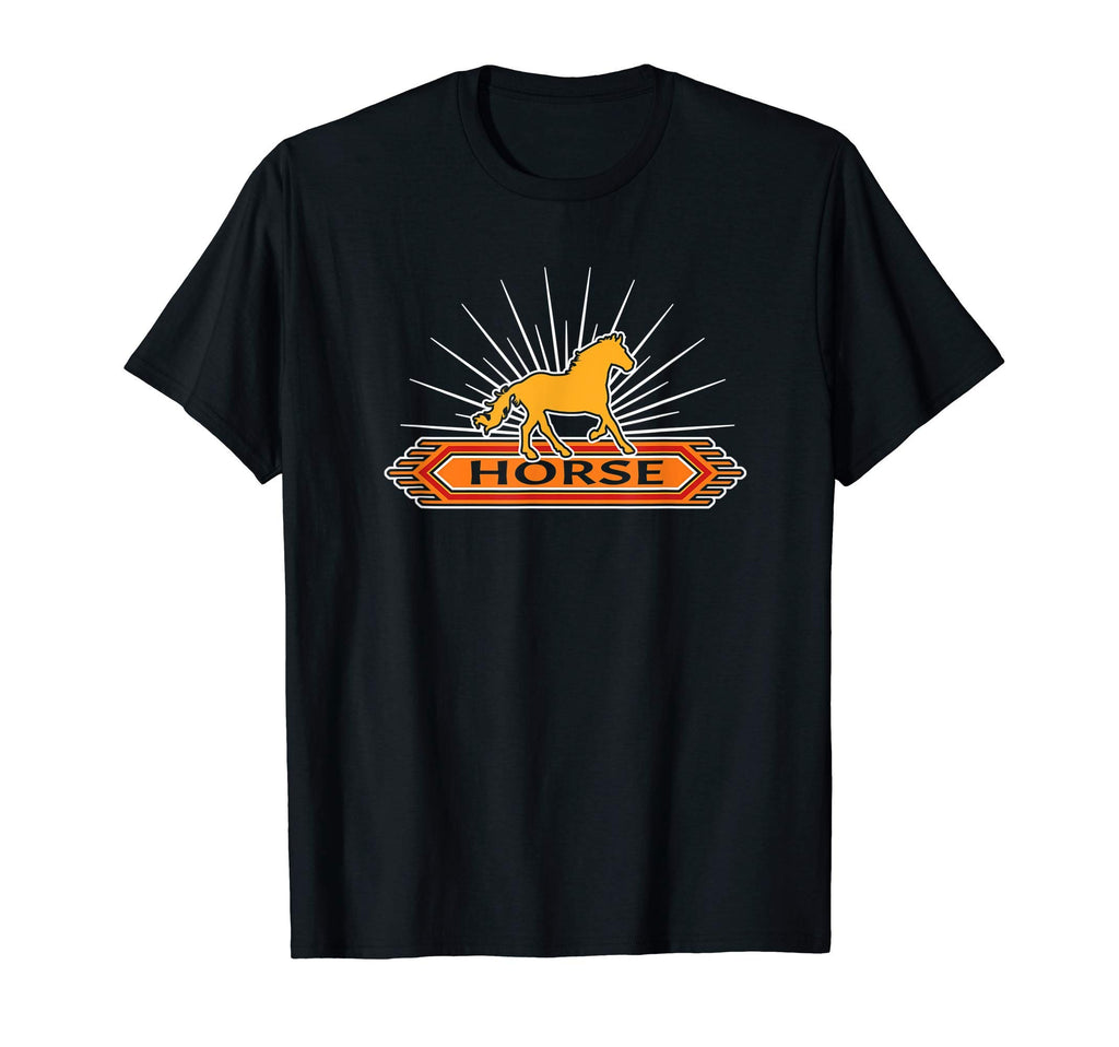Horse Sunset 70S Farm Animal Lover T-Shirt - Minimalist Print for Adults - T-Shirt, Sweatshirt, Hoodie