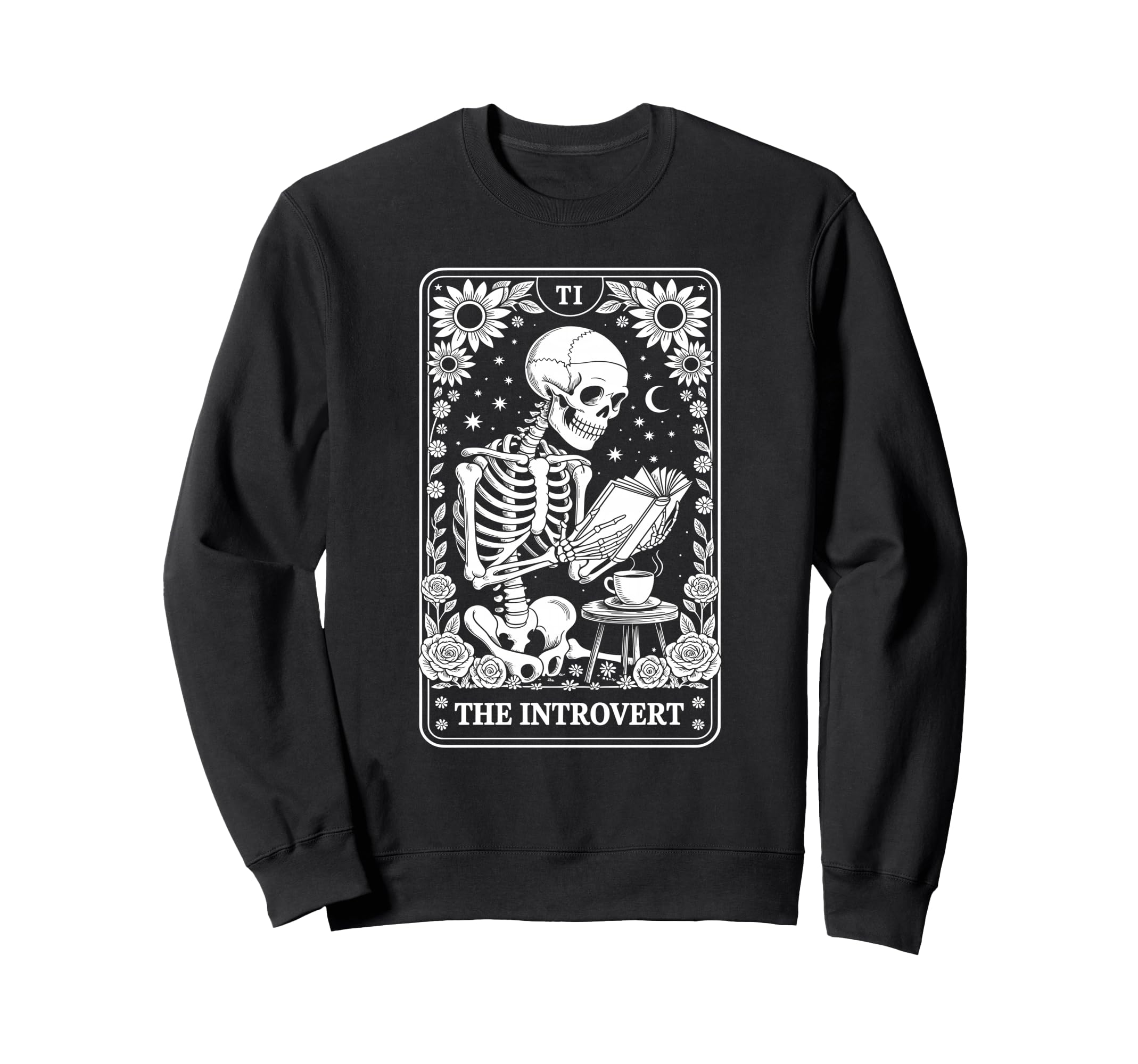 Introvert Tarot Indoorsy Antisocial Sweatshirt - Graphic Print Unisex - T-Shirt, Sweatshirt, Hoodie