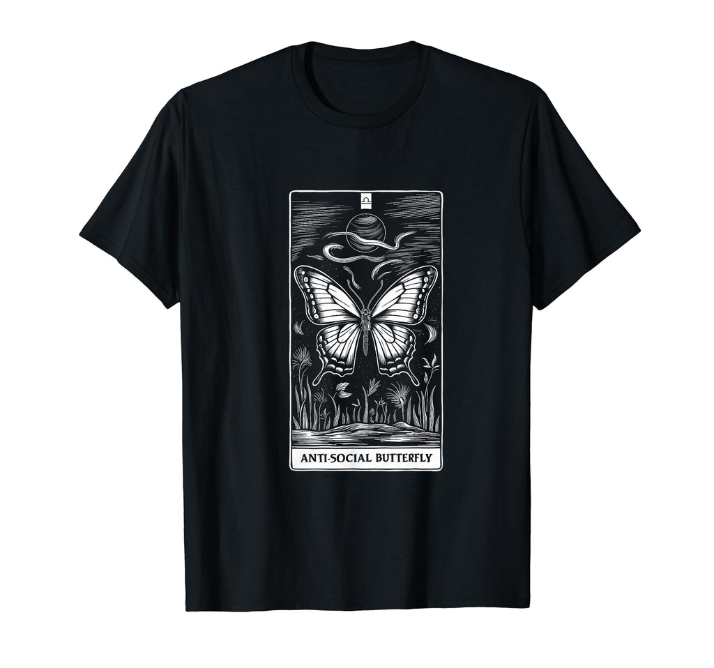 Antisocial Butterfly Tarot Card Libra T-Shirt - Trendy Graphic Unisex - T-Shirt, Sweatshirt, Hoodie
