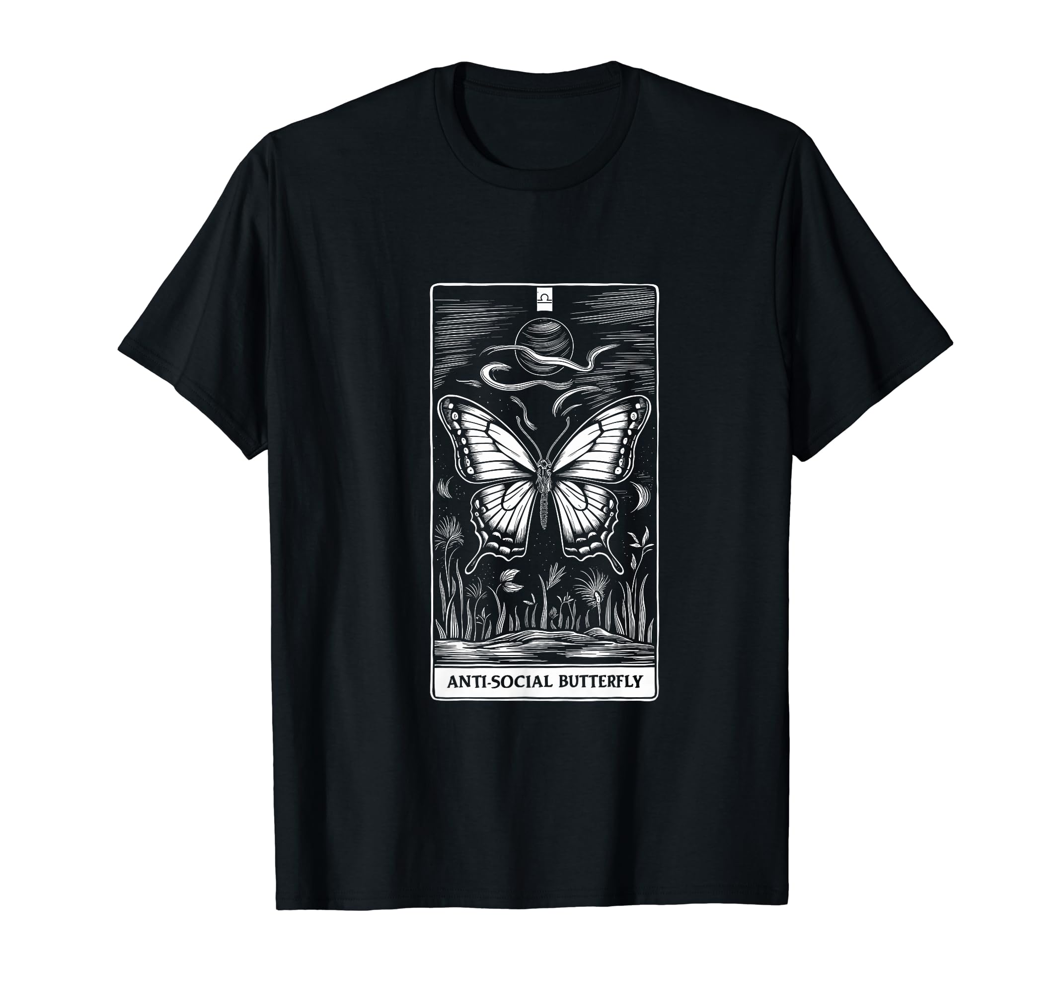 Antisocial Butterfly Tarot Card Libra T-Shirt - Trendy Graphic Unisex - T-Shirt, Sweatshirt, Hoodie