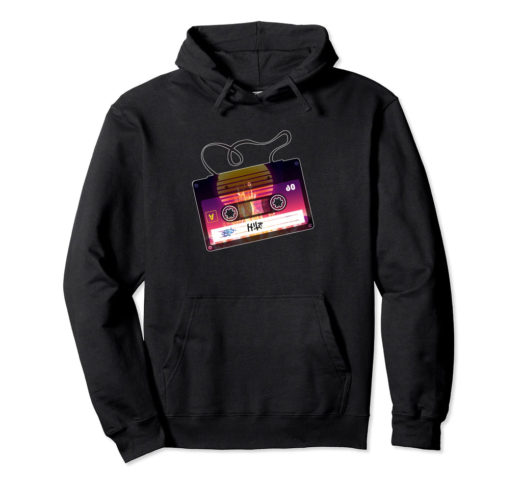 Synthwave Mixtape Fire Retrowave 80S Hoodie - Streetwear Style for Adults - T-Shirt, Sweatshirt, Hoodie