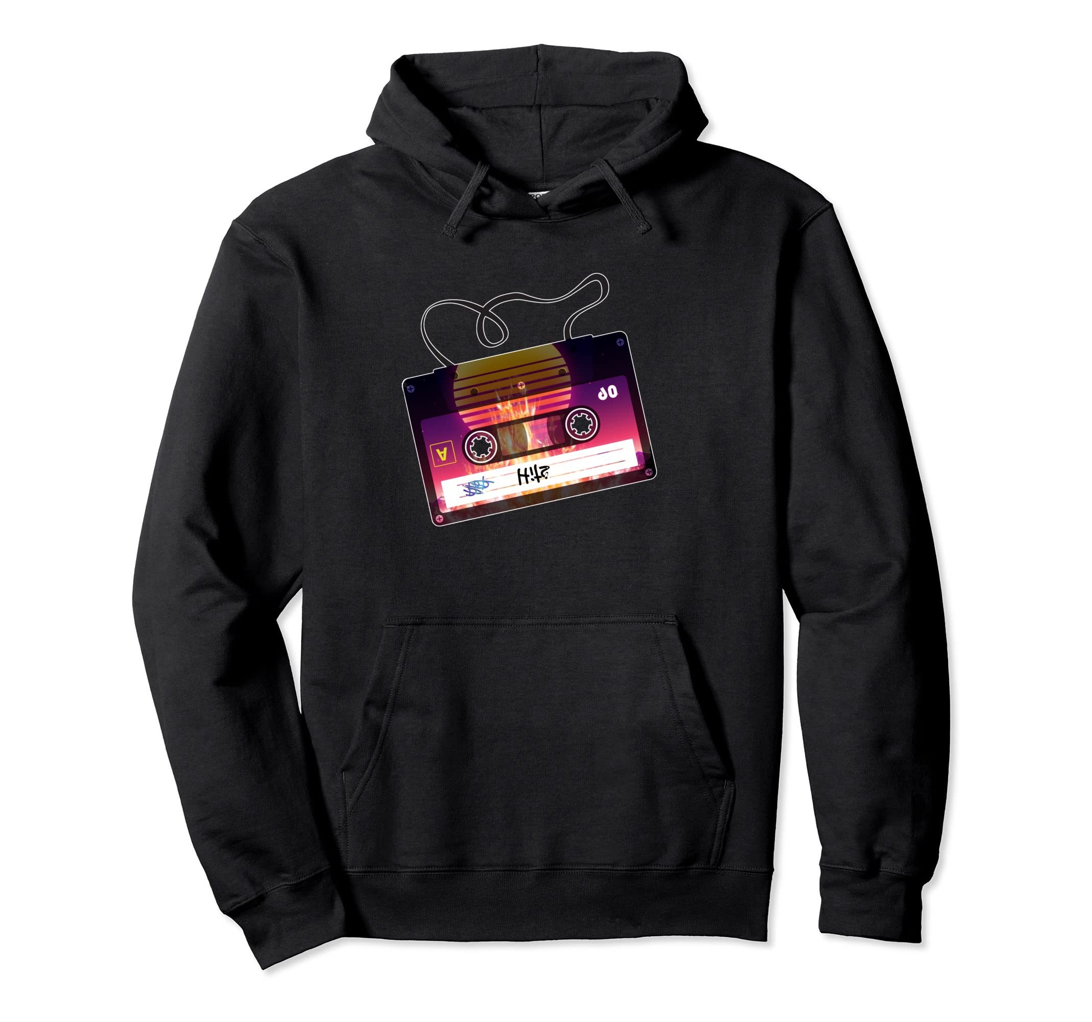 Synthwave Mixtape Fire Retrowave 80S Hoodie - Streetwear Style for Adults - T-Shirt, Sweatshirt, Hoodie