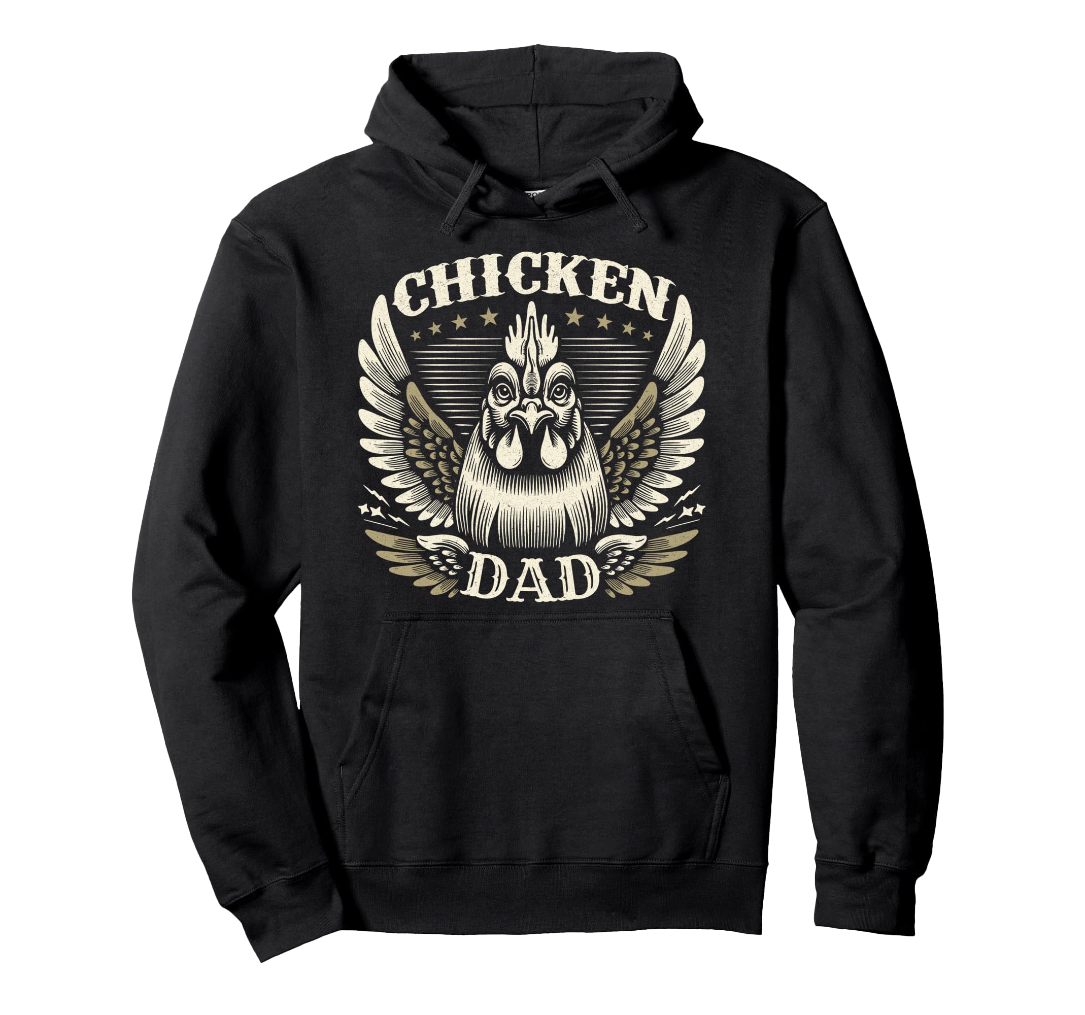 Chicken Dad Motorcycle Biker Wings Hoodie - Trendy Graphic for Adults - T-Shirt, Sweatshirt, Hoodie