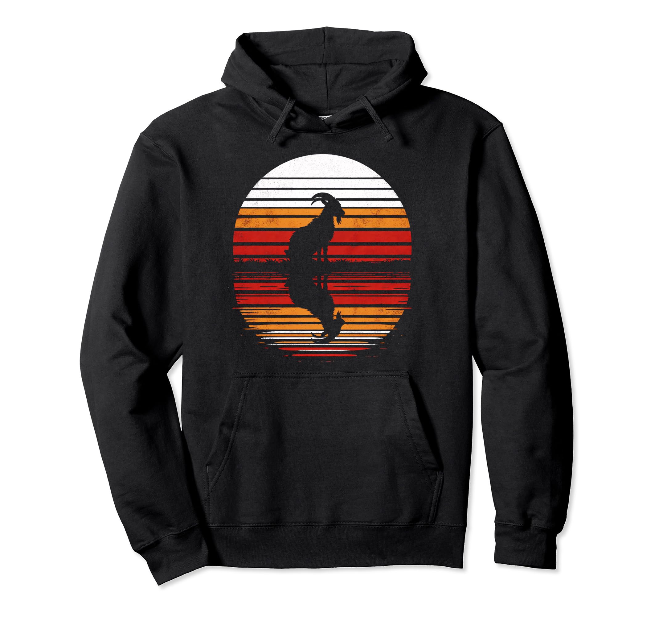 Goat Sunset Safari 70S Hoodie - Minimalist Print Men Women - T-Shirt, Sweatshirt, Hoodie