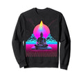 Synthwave Buddha Alien Cyberpunk 80S Sweatshirt - Custom Art Print Unisex - T-Shirt, Sweatshirt, Hoodie