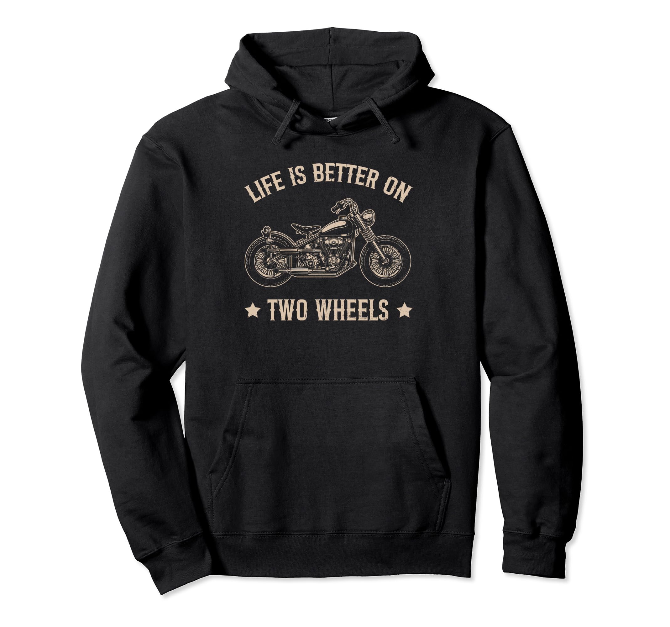 Life Is Better Two Wheels Motorcycle Hoodie - Custom Art Print Unisex - T-Shirt, Sweatshirt, Hoodie