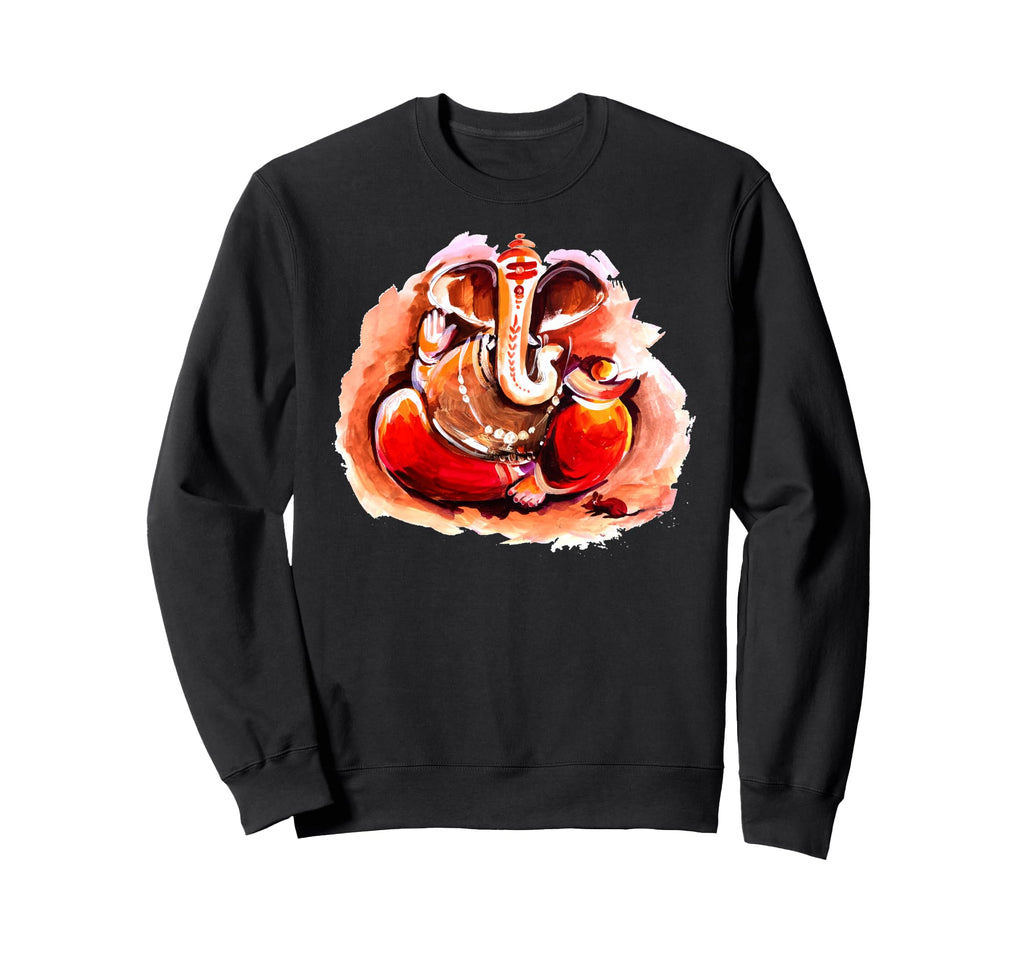 Ganesha Yoga Mandala Meditation Sweatshirt - Fun Novelty Design Men Women - T-Shirt, Sweatshirt, Hoodie