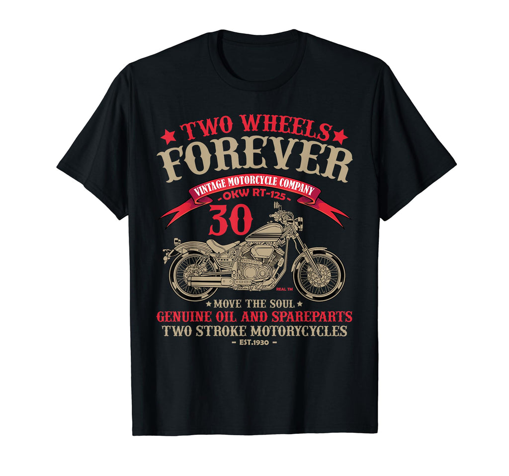 Two Wheels Motorcycle Bike Enthusiast T-Shirt - Custom Art Print Men Women - T-Shirt, Sweatshirt, Hoodie
