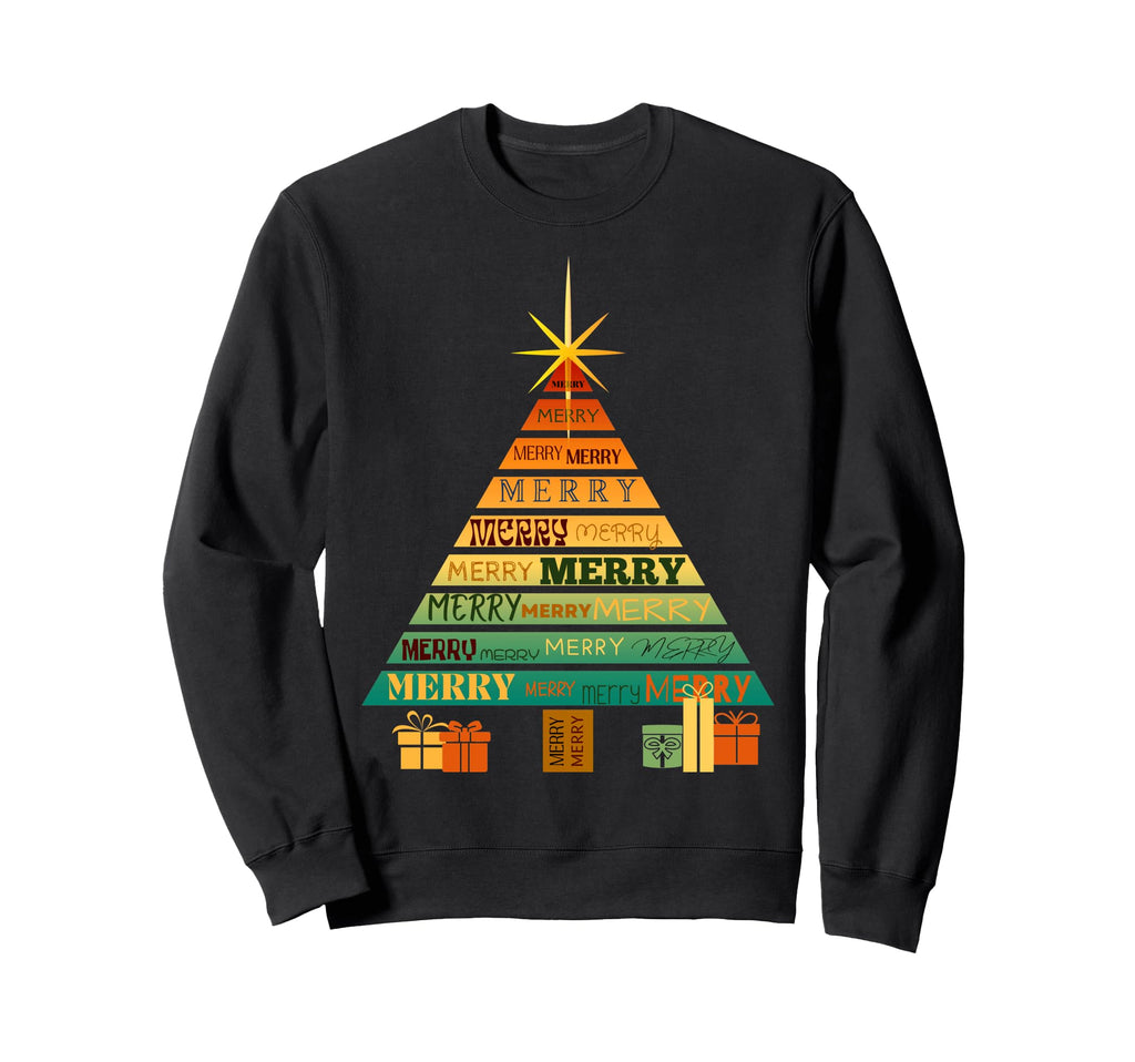 Colorful Holiday Tree Sunset Sweatshirt - Minimalist Print for Adults - T-Shirt, Sweatshirt, Hoodie