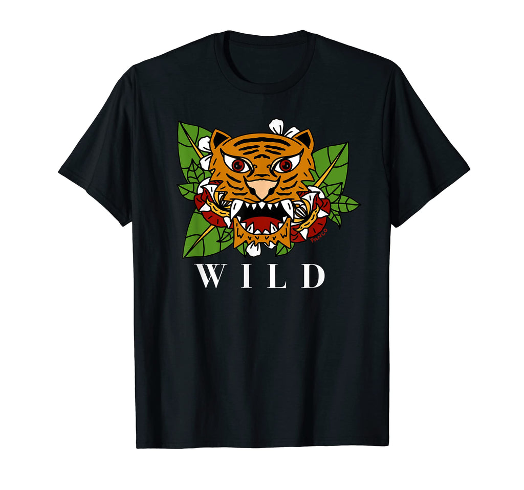 Tiger Old School American Traditional T-Shirt - Graphic Print Unisex - T-Shirt, Sweatshirt, Hoodie