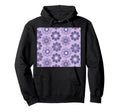 70S Floral Pattern Purple Lilac And Mauve Hoodie - Custom Art Print Unisex - T-Shirt, Sweatshirt, Hoodie