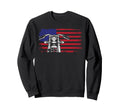 Motorcycle Biker American Flag Sweatshirt - Streetwear Style Men Women - T-Shirt, Sweatshirt, Hoodie