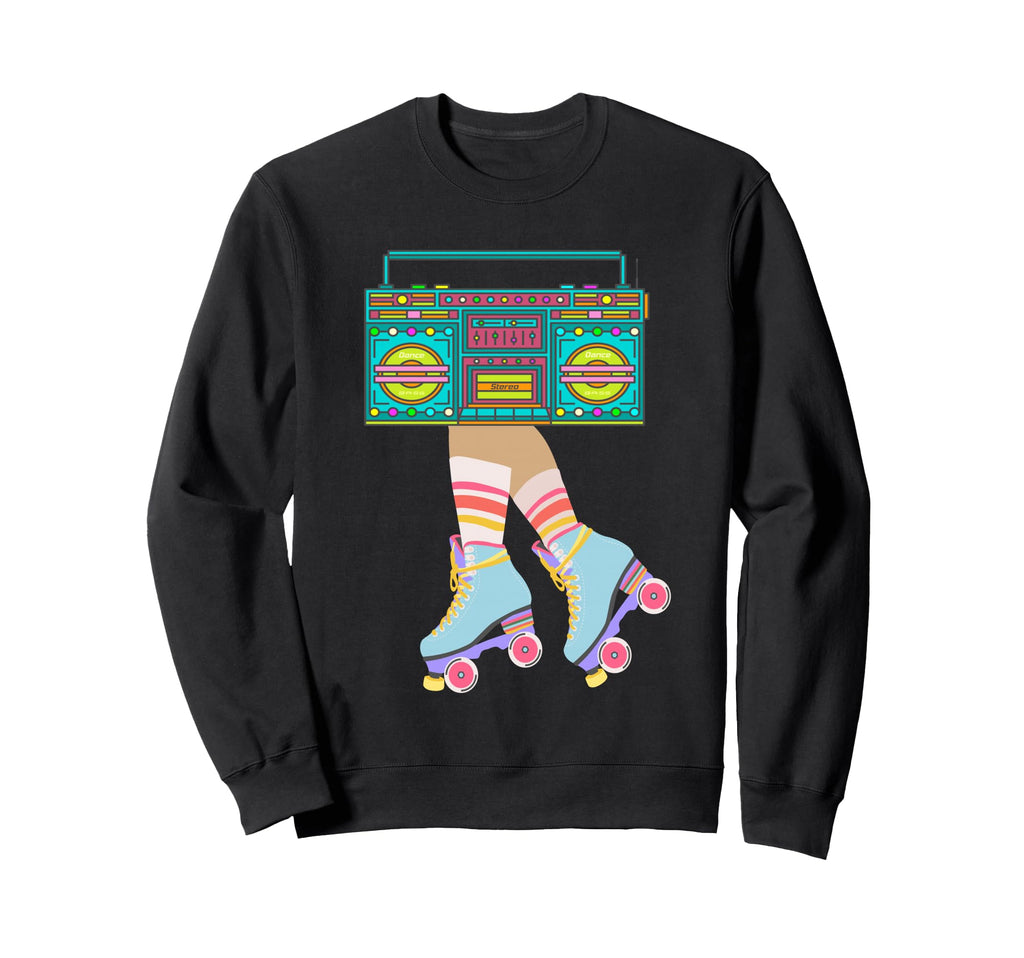 Roller Skates Funny 80S 90S Roller Sweatshirt - Unique Graphic Unisex - T-Shirt, Sweatshirt, Hoodie
