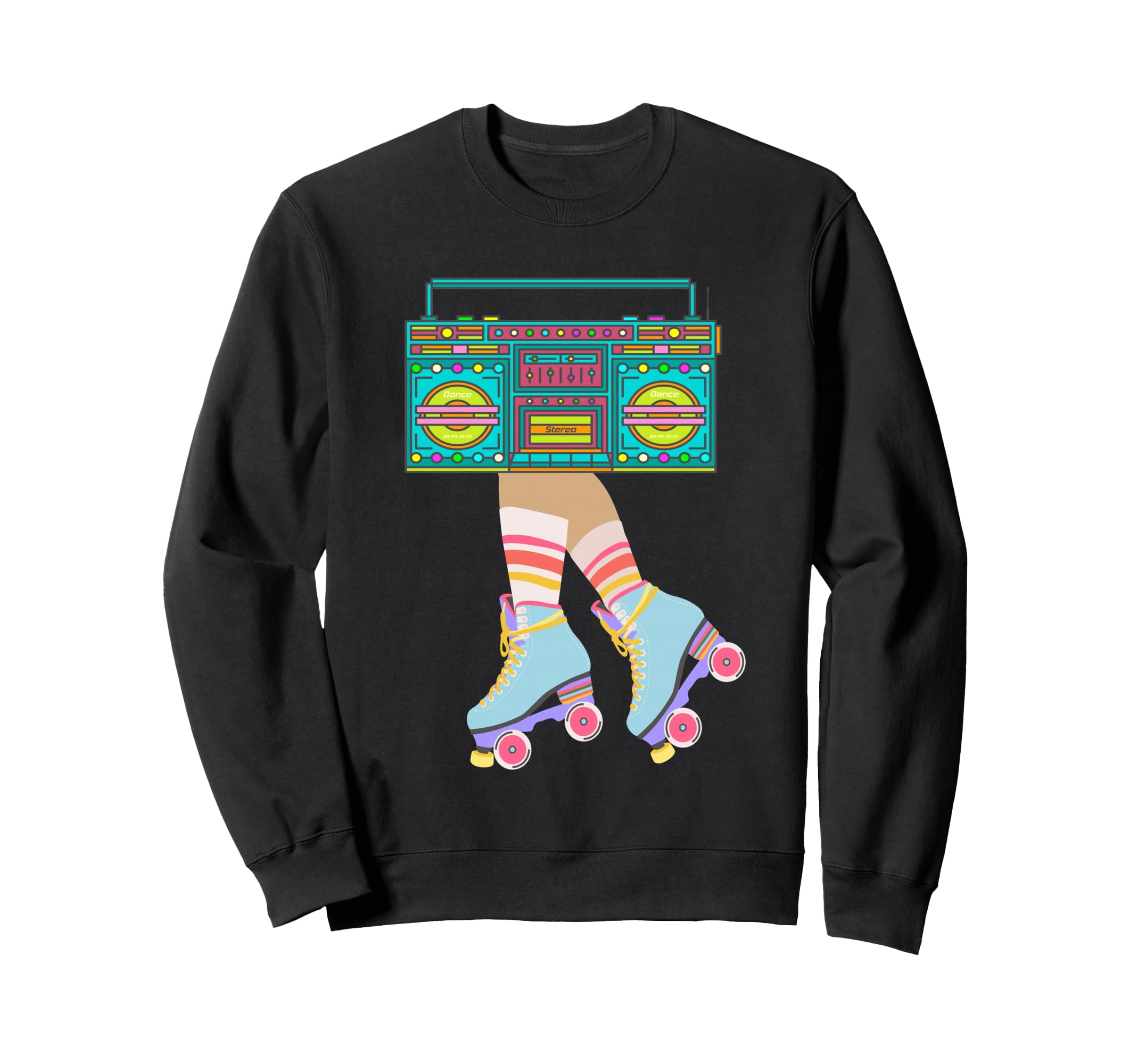 Roller Skates Funny 80S 90S Roller Sweatshirt - Unique Graphic Unisex - T-Shirt, Sweatshirt, Hoodie
