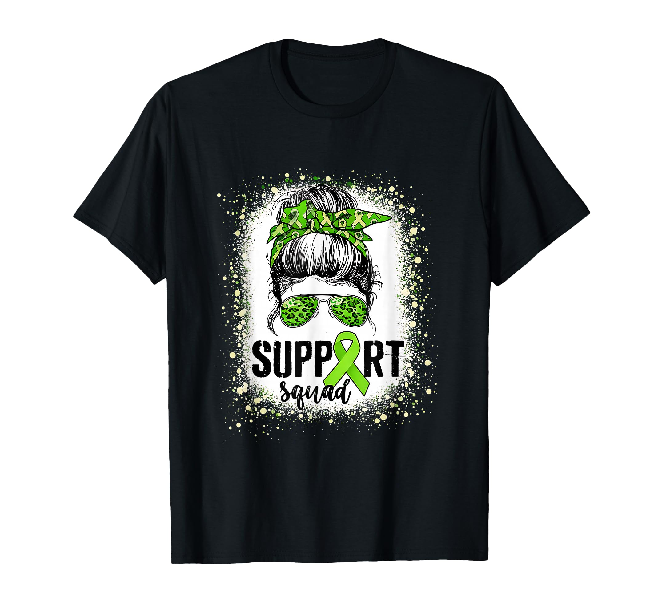 Support Squad Messy Bun Mental Health T-Shirt - Trendy Graphic Unisex - T-Shirt, Sweatshirt, Hoodie