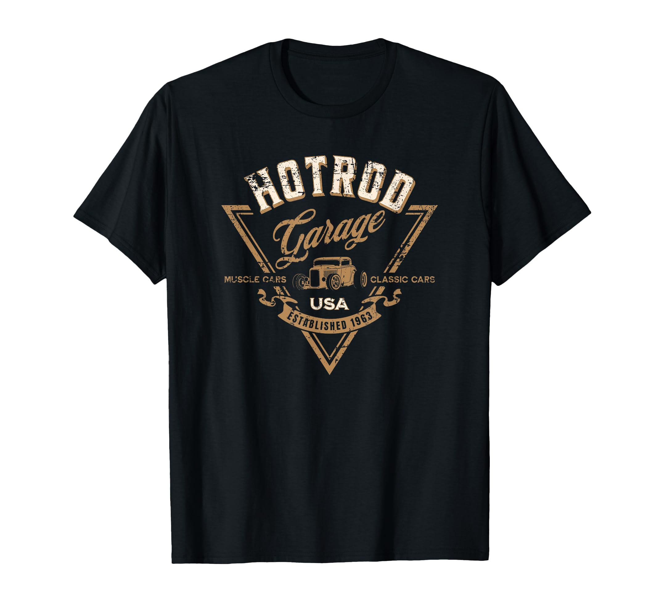 Hotrod Garage Usa Car Hotrod T-Shirt - Casual Everyday Wear for Adults - T-Shirt, Sweatshirt, Hoodie