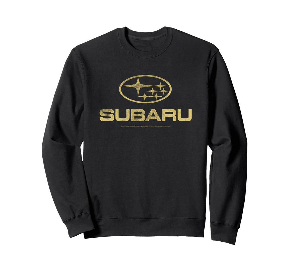 Subaru Distressed Star Logo Sweatshirt - Casual Everyday Wear Men Women - T-Shirt, Sweatshirt, Hoodie