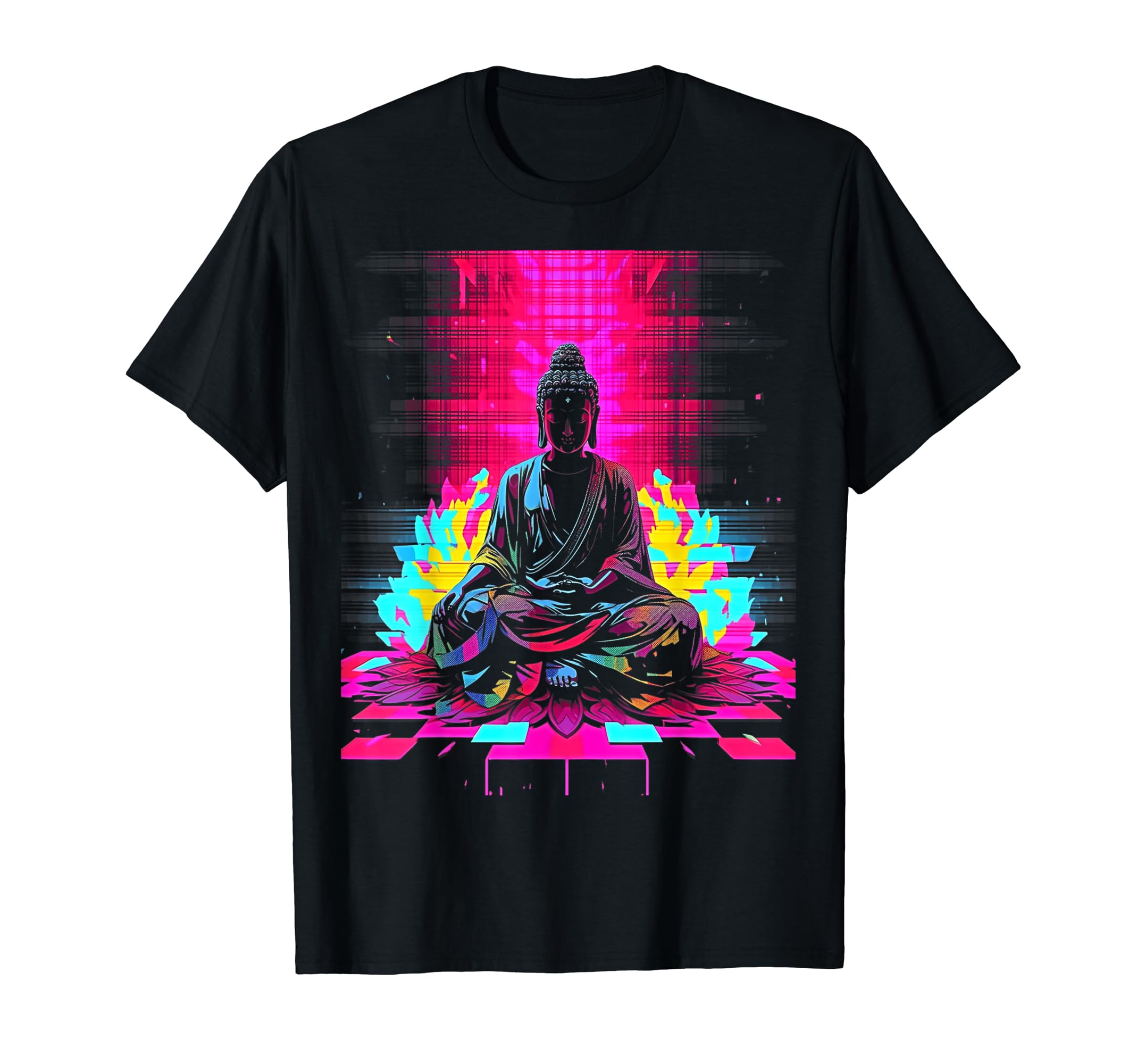 Vaporwave Buddha 80S Synthwave 5 T-Shirt - Novelty Apparel Men Women - T-Shirt, Sweatshirt, Hoodie
