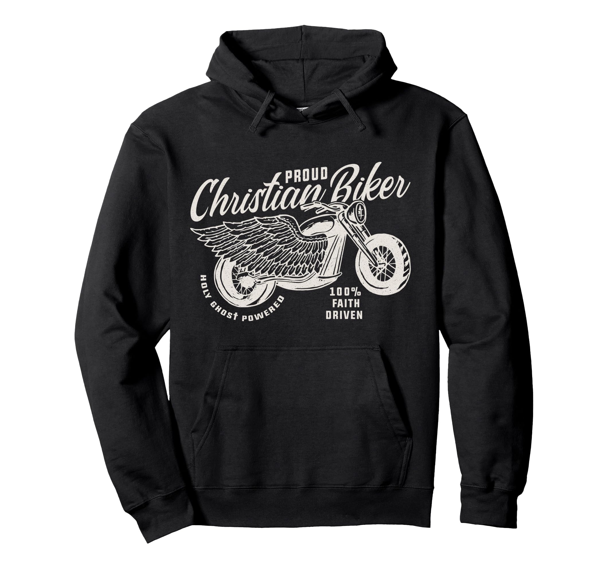 Motorcycle Proud Christian Biker Faith Hoodie - Novelty Apparel Unisex - T-Shirt, Sweatshirt, Hoodie