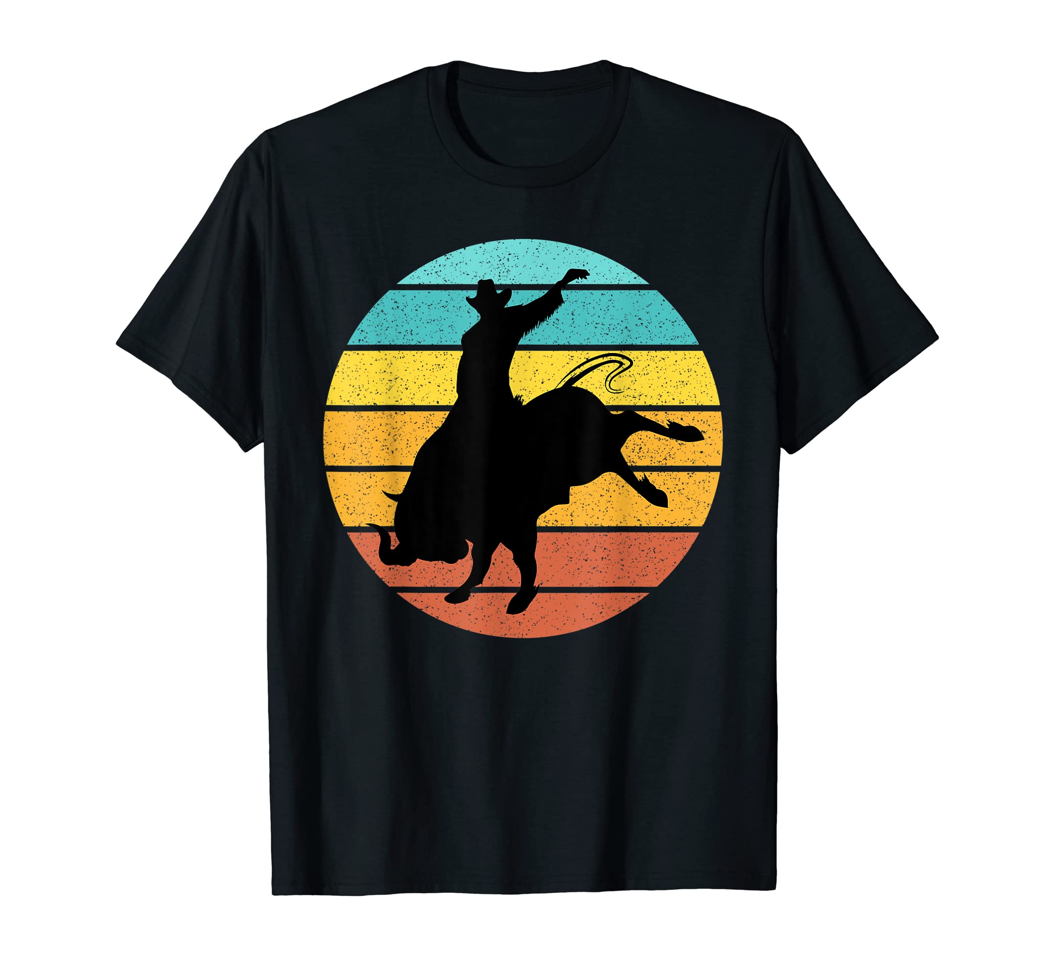 Bull Riding Rodeo Cowboy Western T-Shirt - Minimalist Print Men Women - T-Shirt, Sweatshirt, Hoodie
