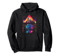 Retrowave Aesthetic 1980S 1990S Car And Hoodie - Graphic Print for Adults - T-Shirt, Sweatshirt, Hoodie