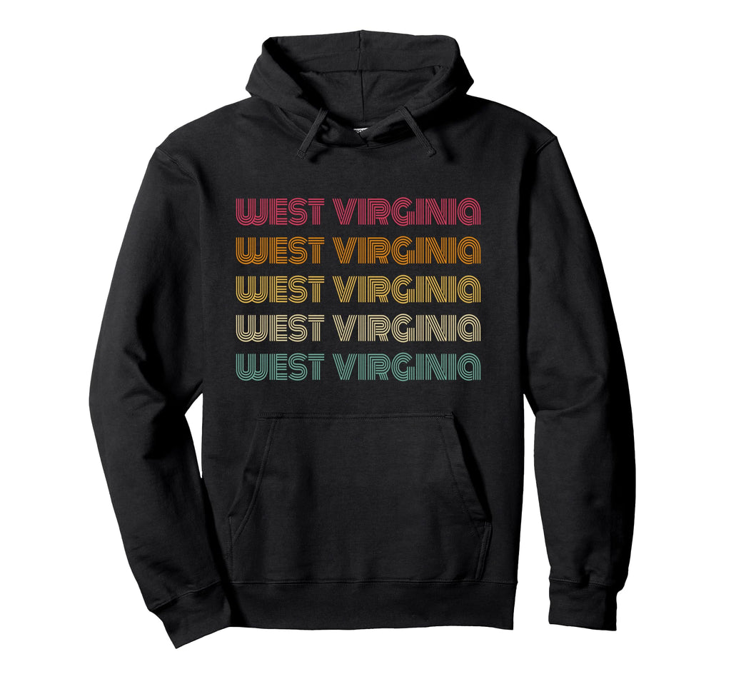 West Virginia 70S 80S Throwback Hoodie - Custom Art Print Men Women - T-Shirt, Sweatshirt, Hoodie